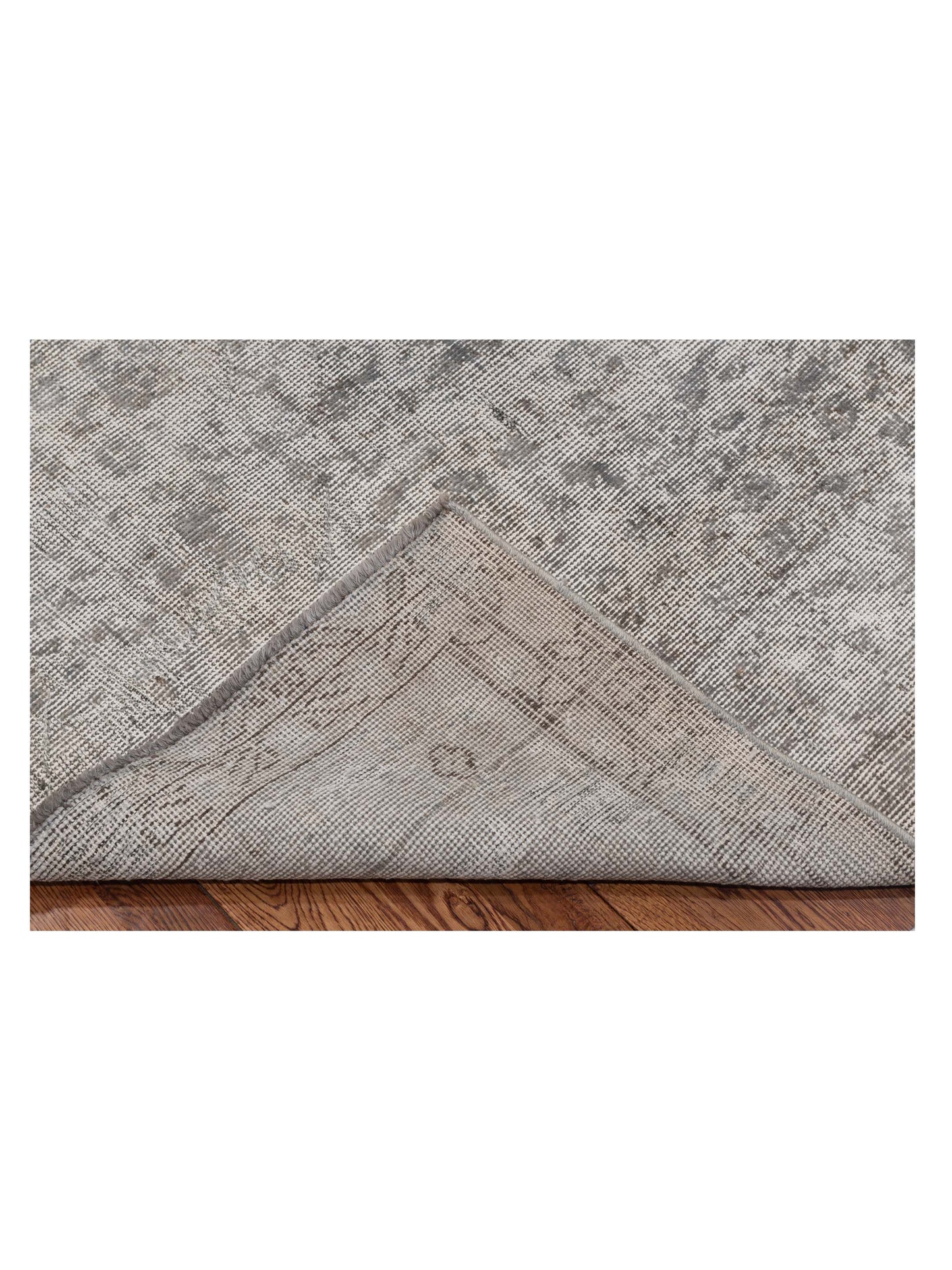 Vintage 120951 Light Gray 7.2x10.2 Hand Knotted Rug