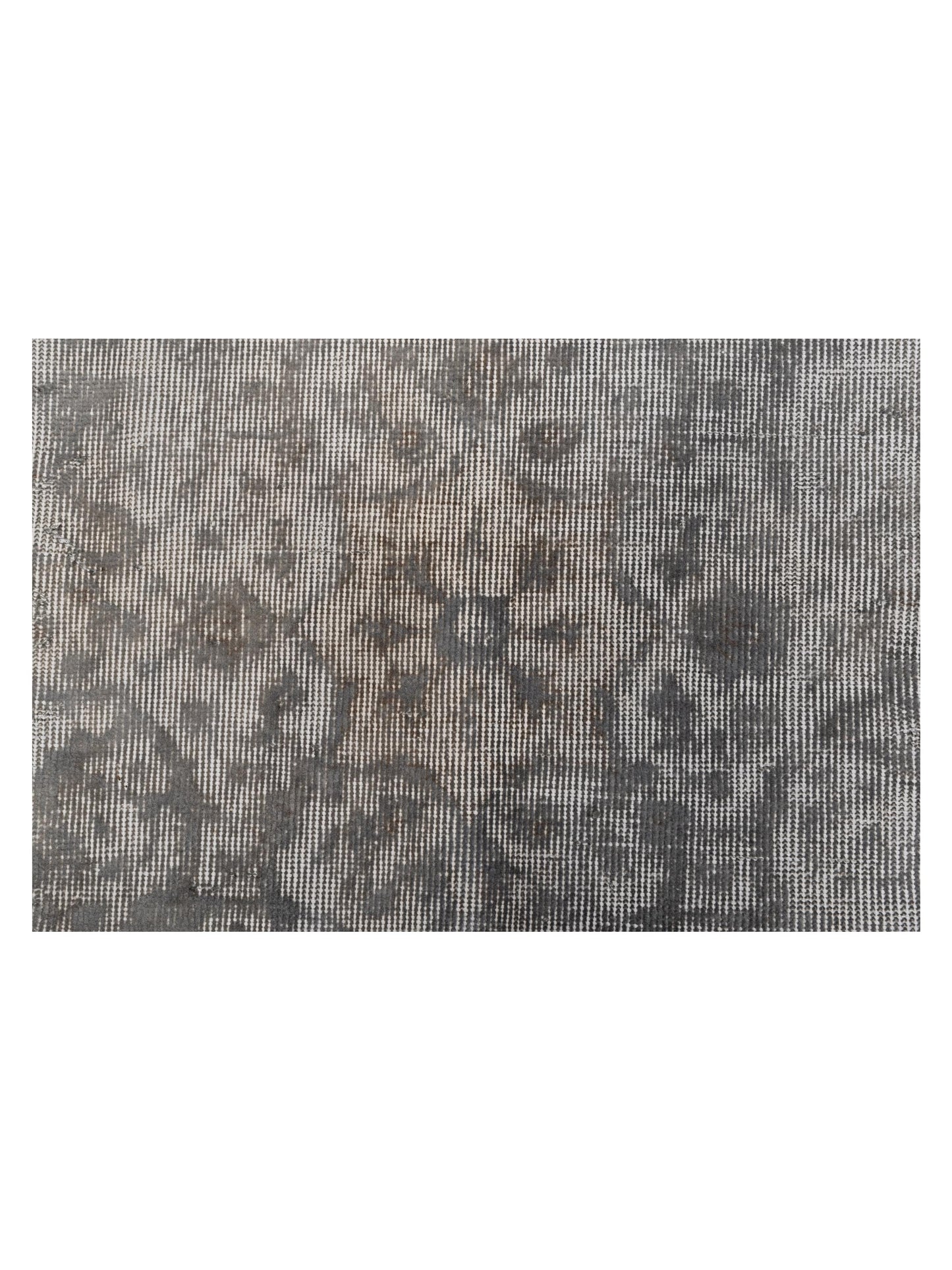 Vintage 120951 Light Gray 7.2x10.2 Hand Knotted Rug