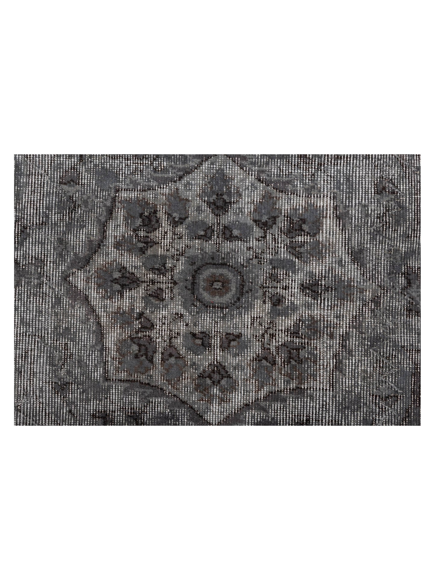 Vintage 120962 Gray 9.2x12.6 Hand Knotted Rug