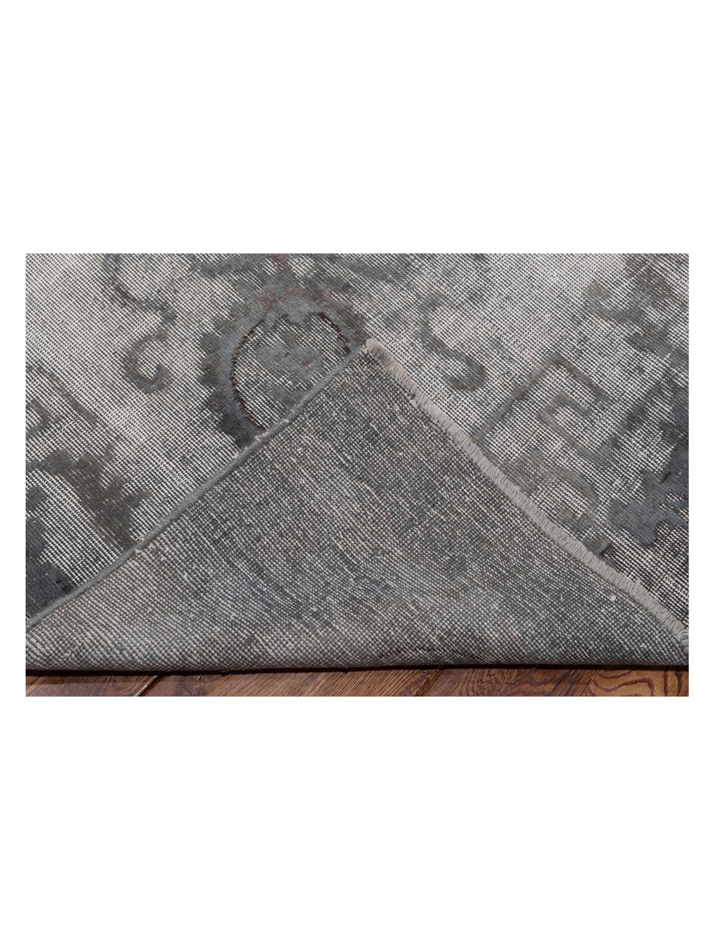 Vintage 120968 Gray 7.11x11.9 Hand Knotted Rug