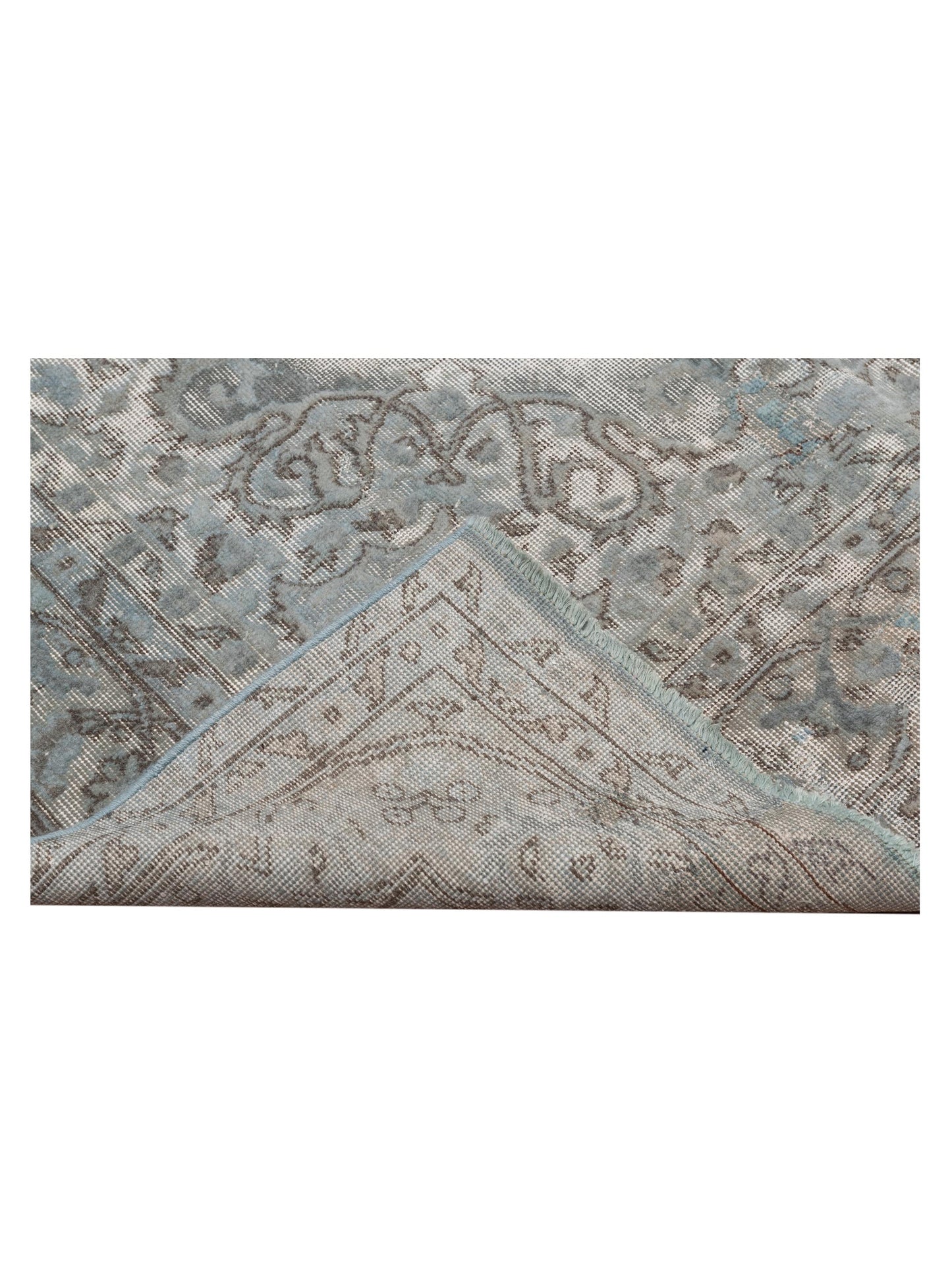 Vintage 120969 Light Blue 6.10x9.11 Hand Knotted Rug