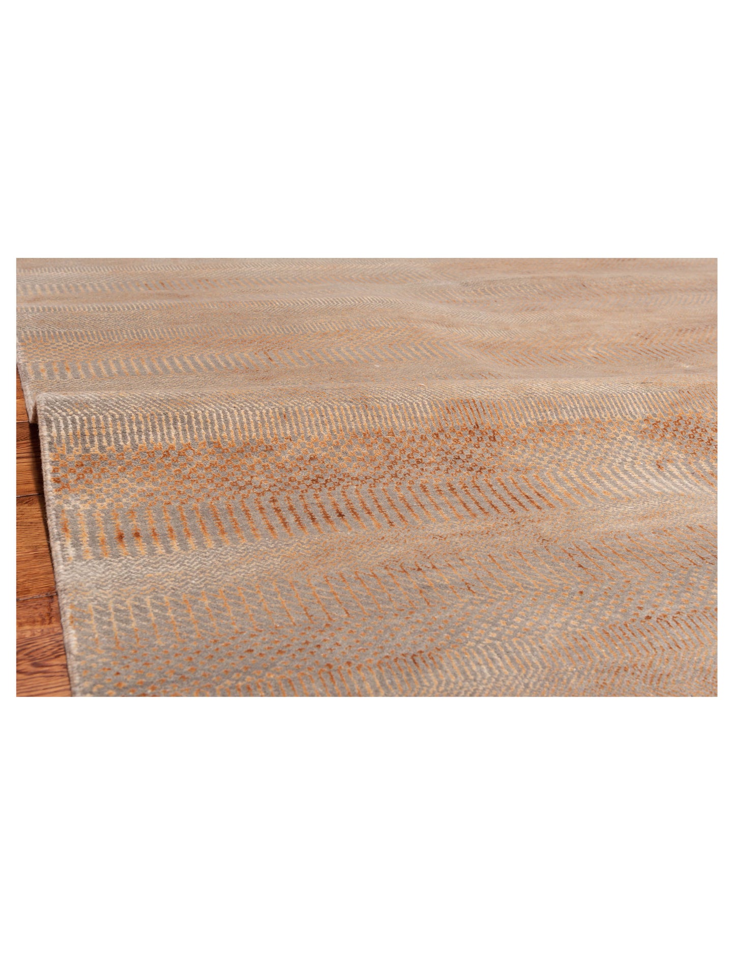 Aurore 120988 Gray Gray 6.1x9.2 Hand Knotted Rug