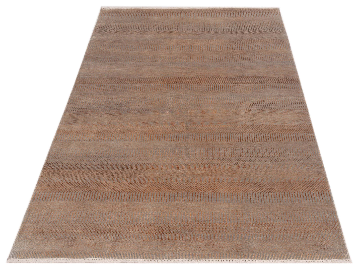 Aurore 120991 Silver Silver 6x9.1 Hand Knotted Rug