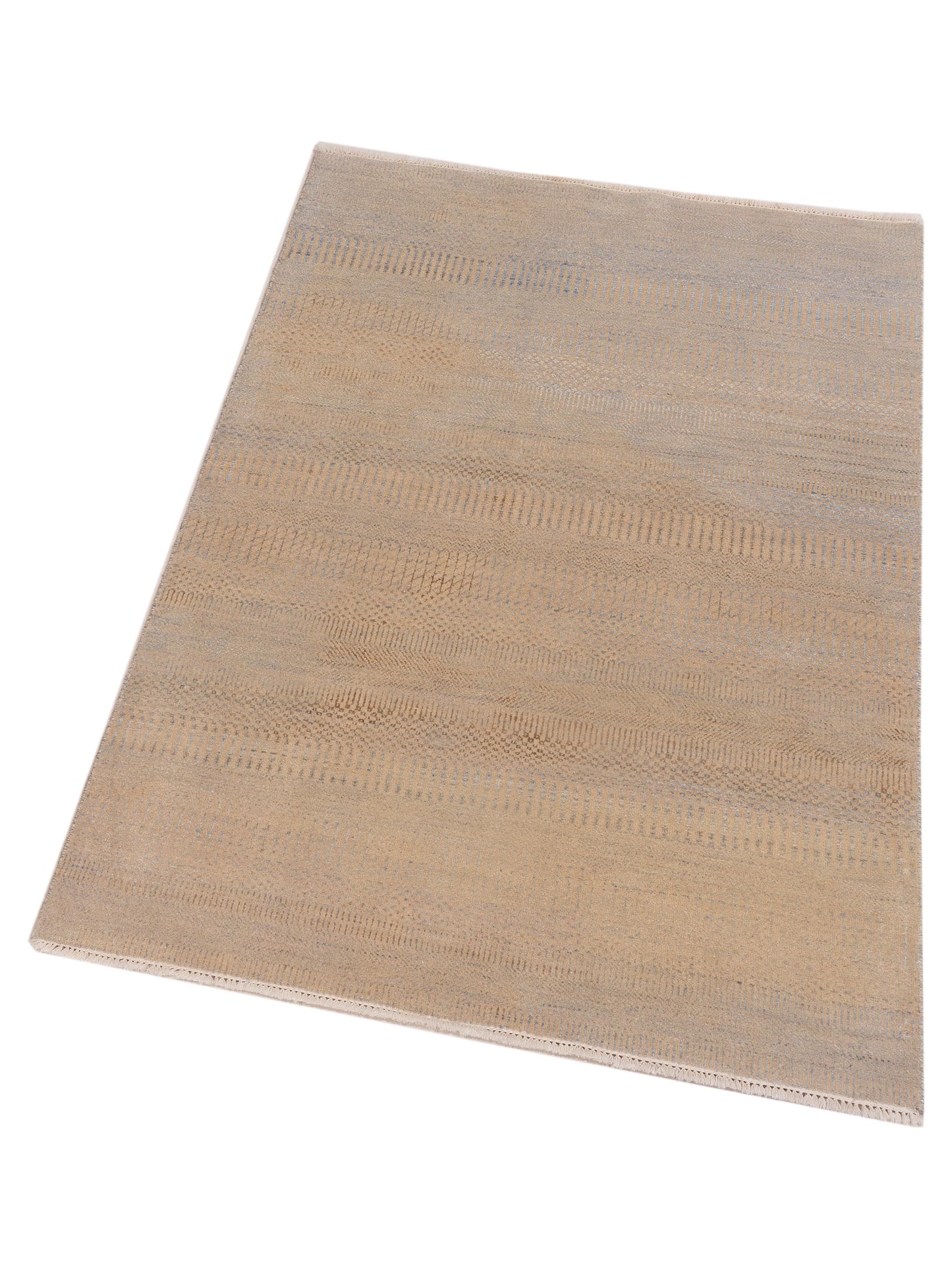 Aurore 120993 Ivory Gray Gray 4.1x6.1 Hand Knotted Rug