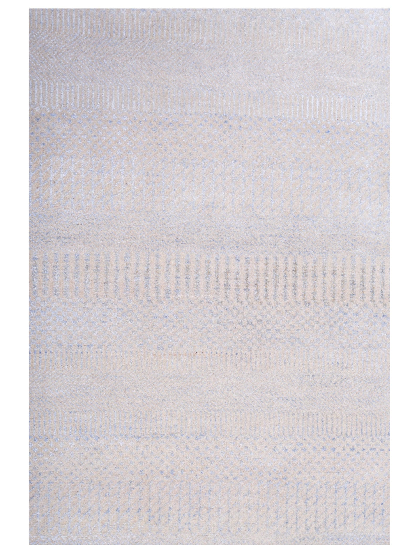 Tibetino 120994 Ivory Silver 4.1x6.2 Hand Knotted Rug