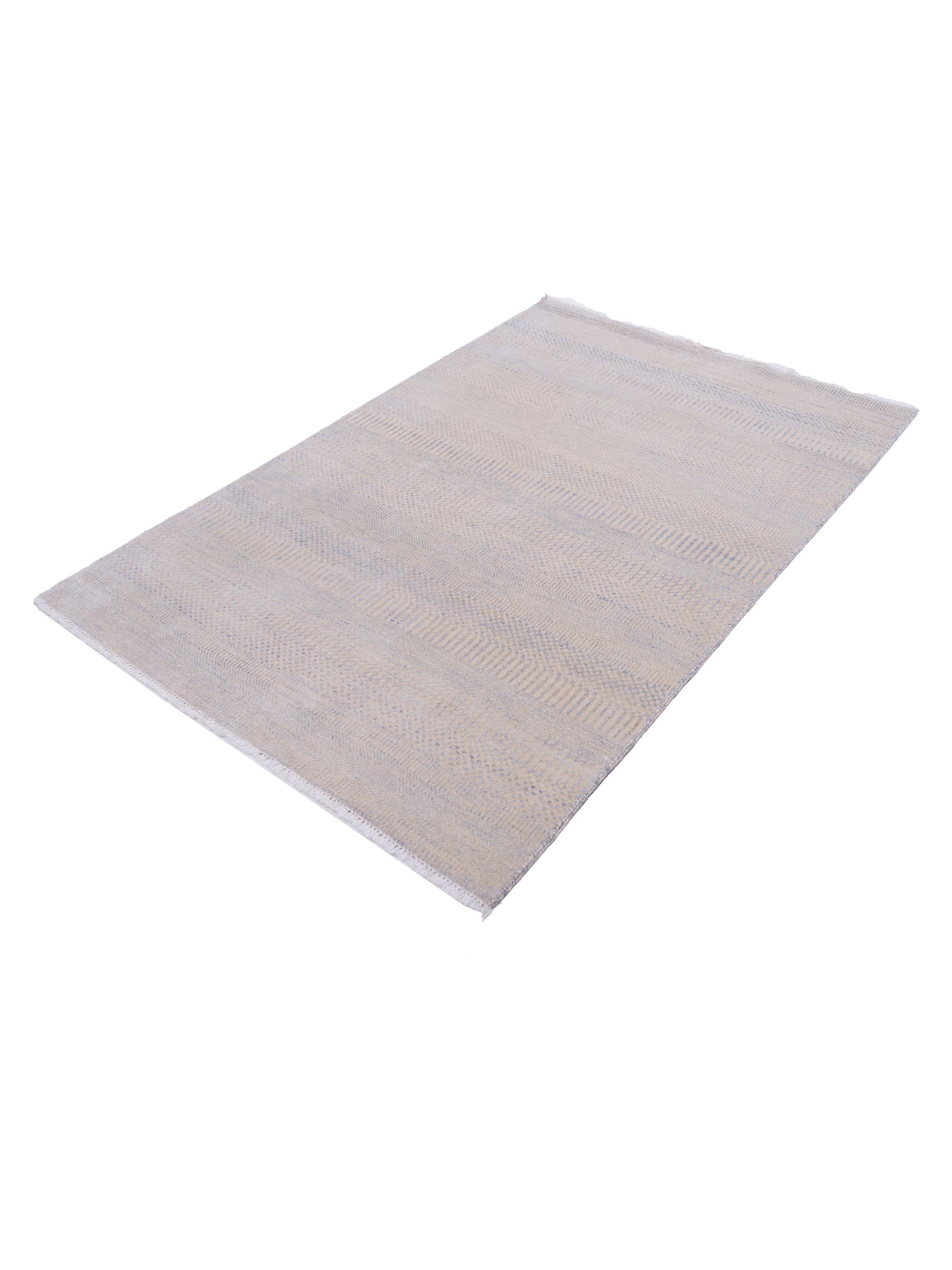 Tibetino 120995 Ivory Silver 4.1x6.1 Hand Knotted Rug