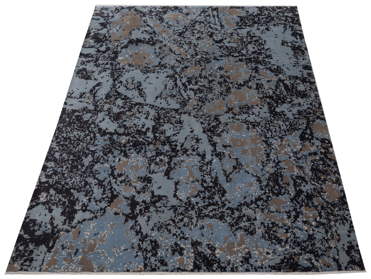 Tibetino 121000 Blue Gray 10x13.9 Hand Knotted Rug
