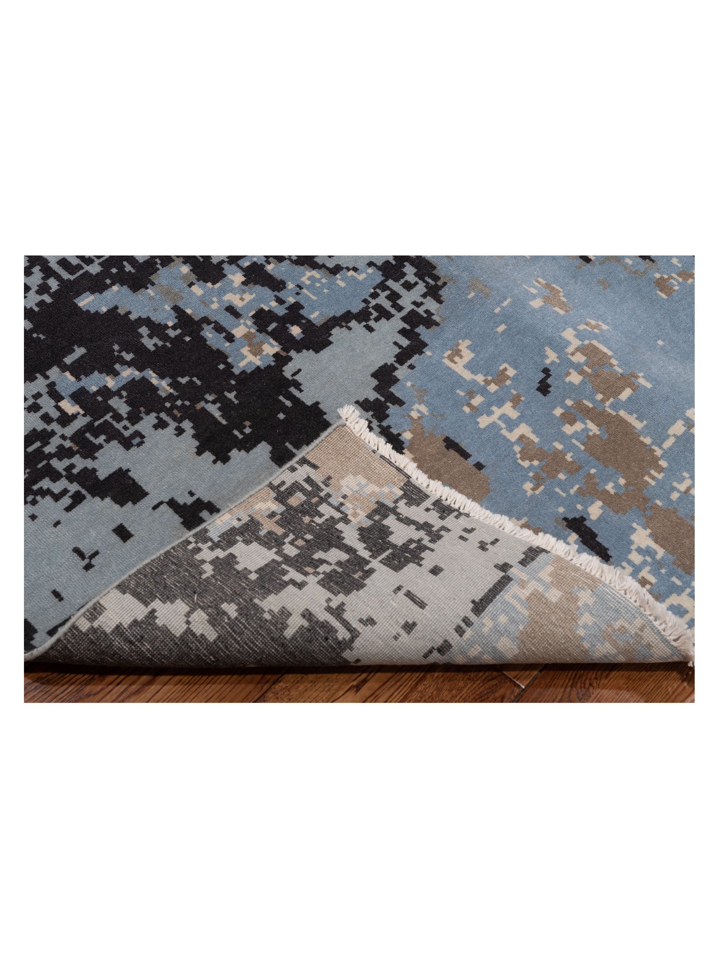 Tibetino 121000 Blue Gray 10x13.9 Hand Knotted Rug