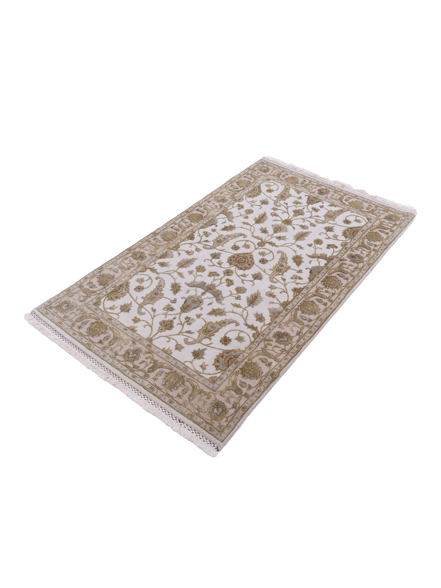 Imperial Silk 121024 Ivory Beige 3x5 Hand Knotted Rug