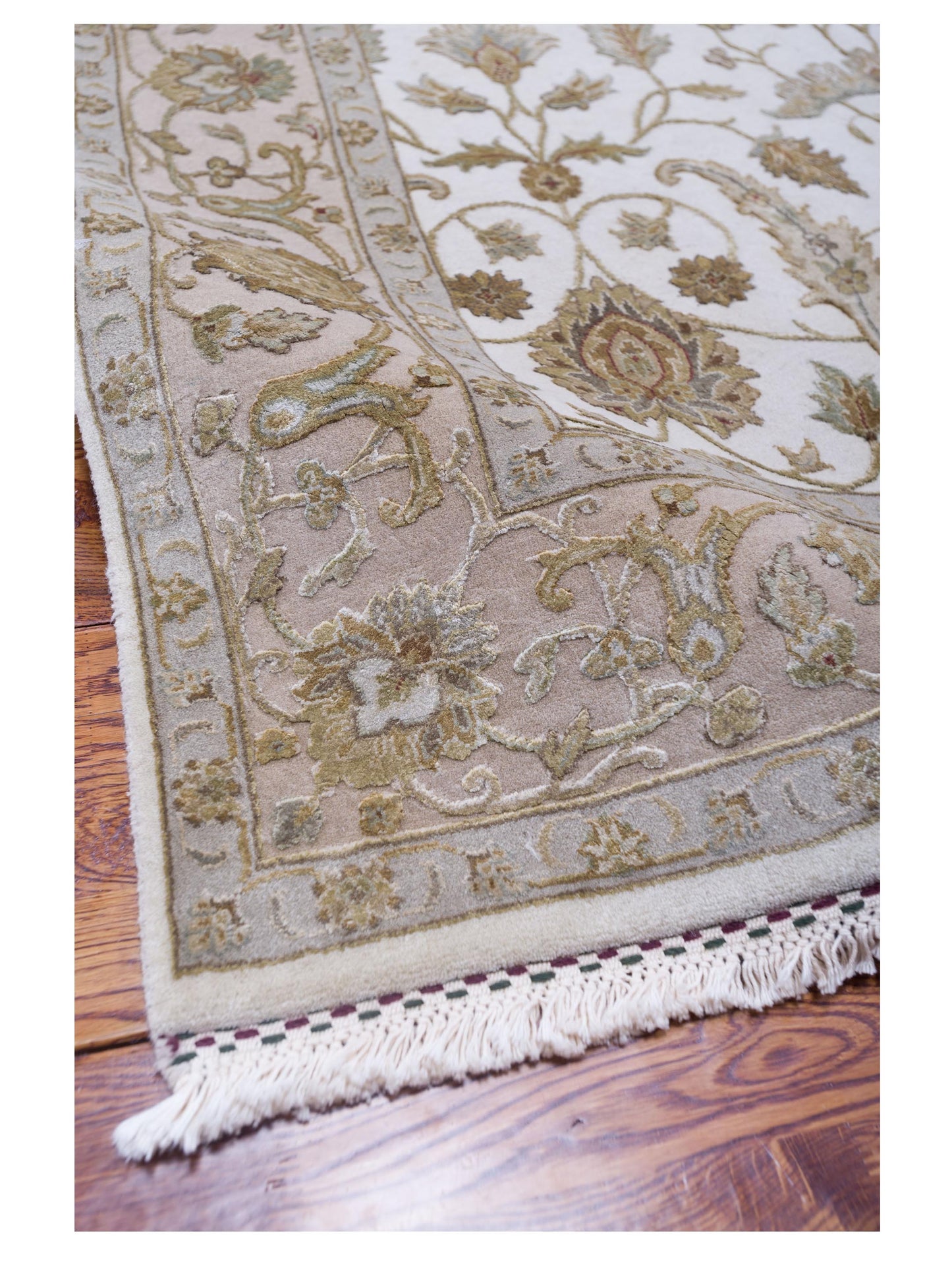 Imperial Silk 121039 Ivory Cream 4.2x6.3 Hand Knotted Rug