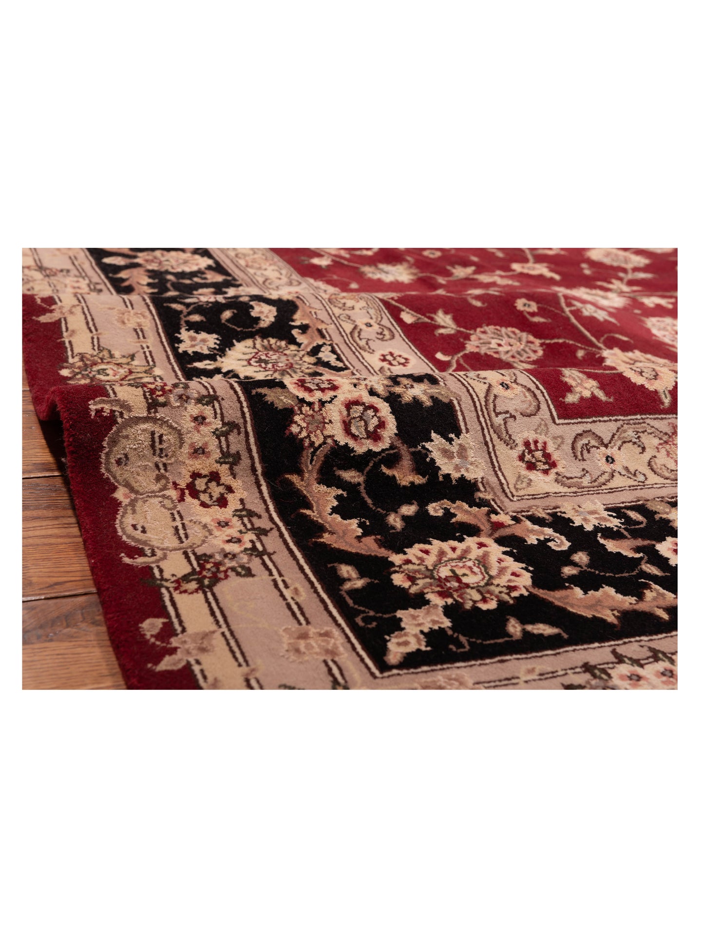 Magnolia 121067 Red Black 9x12 Hand Knotted Rug
