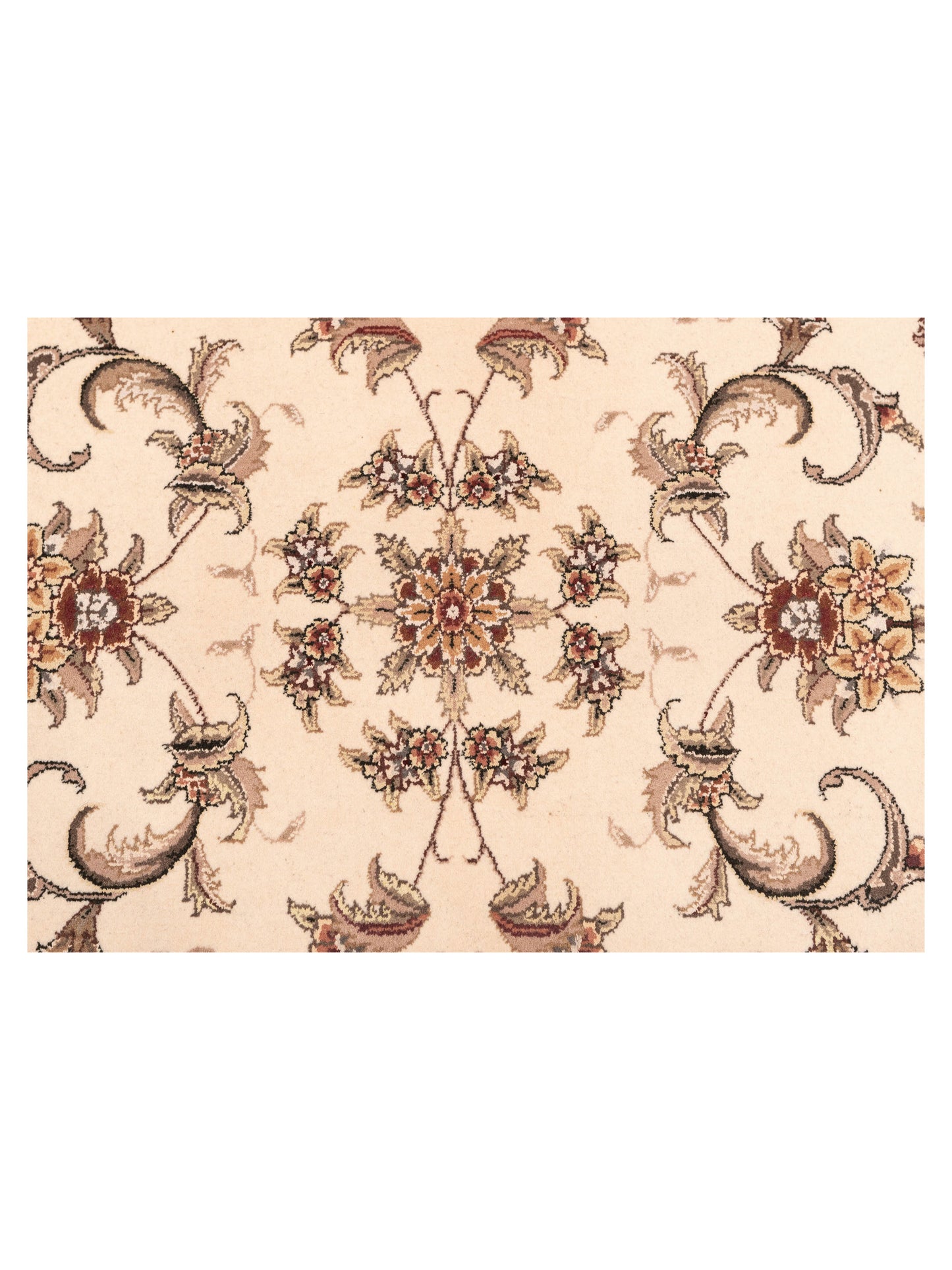 Magnolia 121070 Ivory Red 9.1x12.2 Hand Knotted Rug