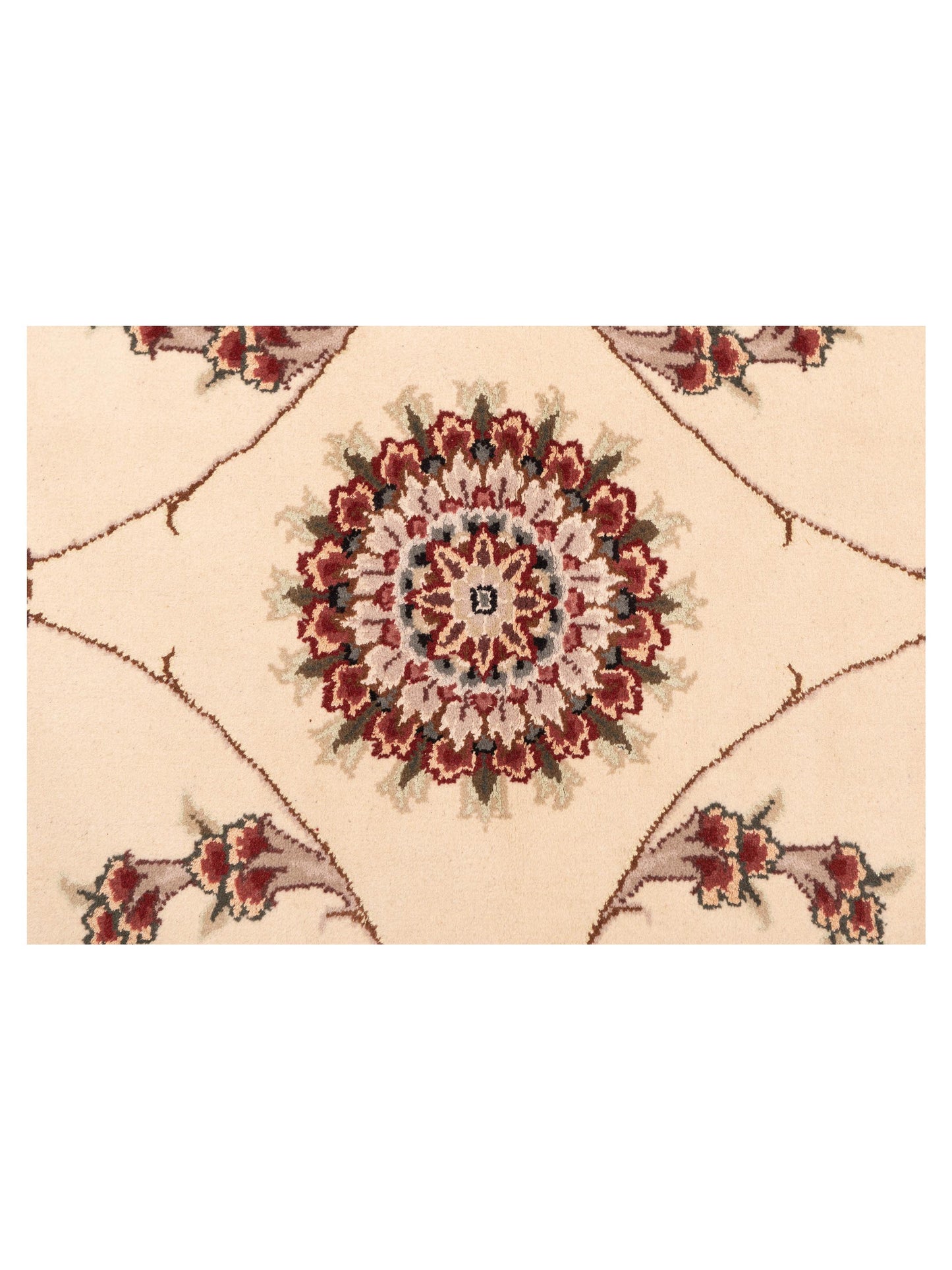 Magnolia 121071 Ivory Red 9.1x12.3 Hand Knotted Rug