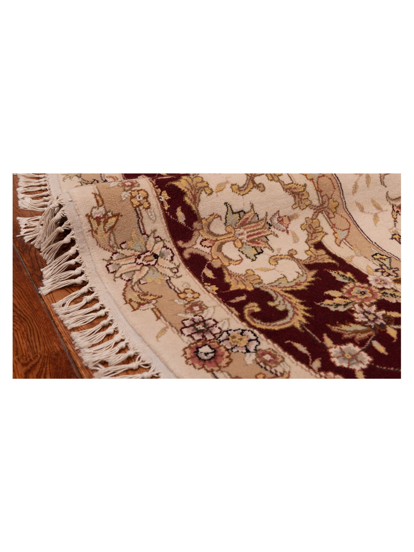 Magnolia 121100 Ivory Red 10x10 Hand Knotted Rug