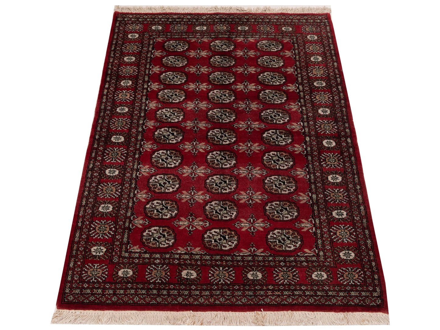Bokhara 121185 Red Red 4.1x6.4 Hand Knotted Rug