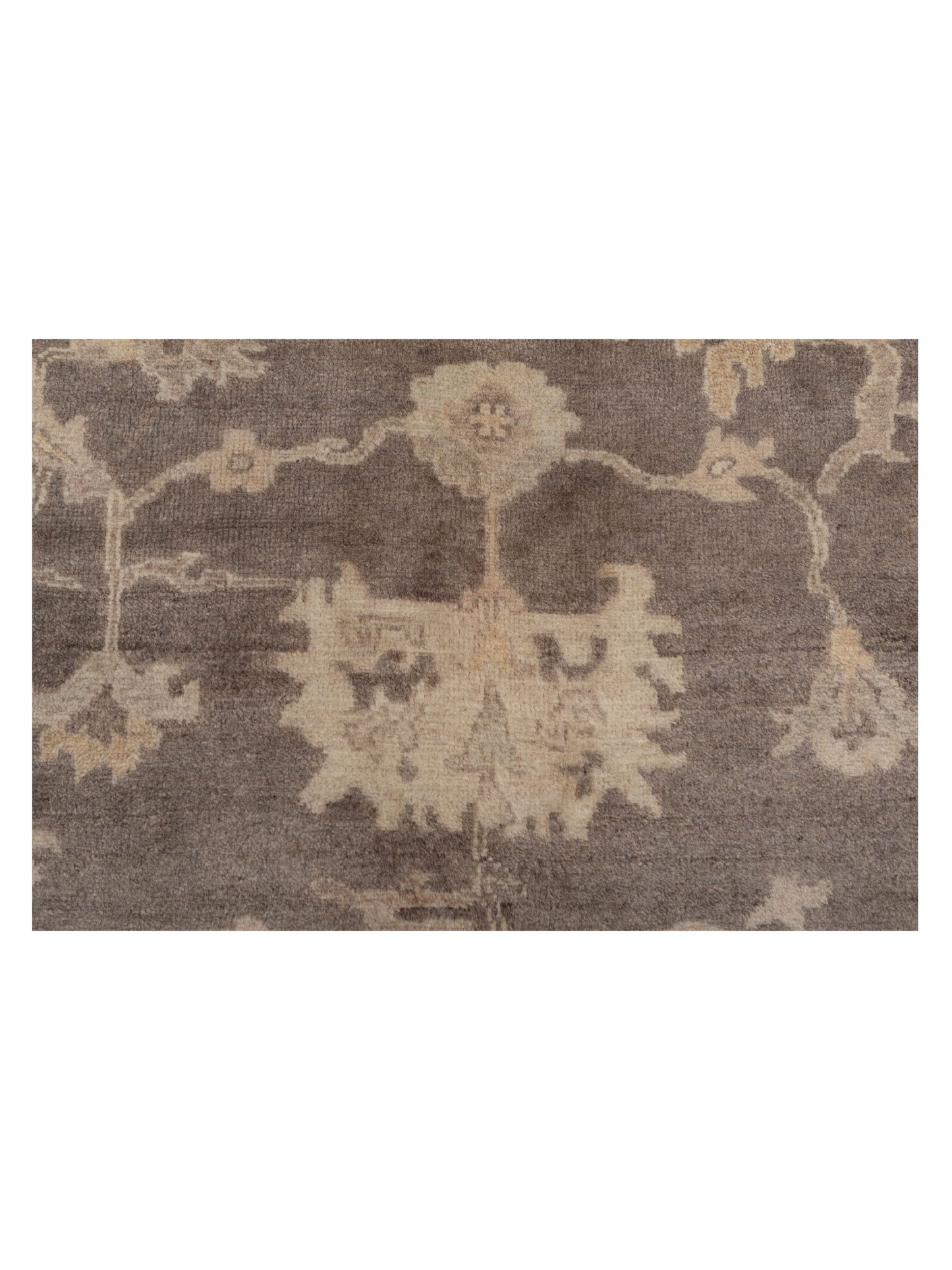 Oushak Shah 121293 Brown Ivory 7.11x9.10 Hand Knotted Rug