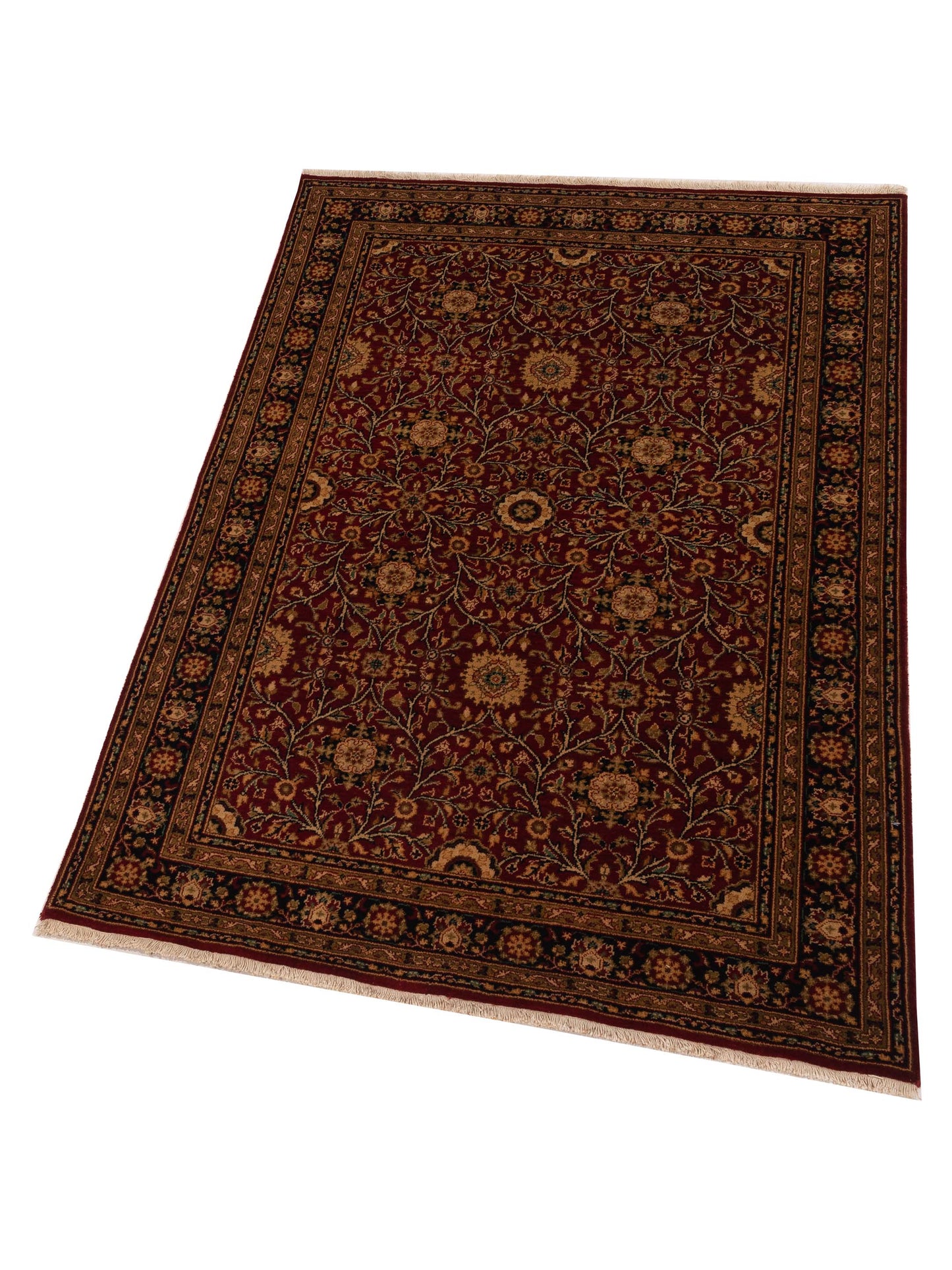 Sivas 121439 Red Black 4.1x5.11 Hand Knotted Rug