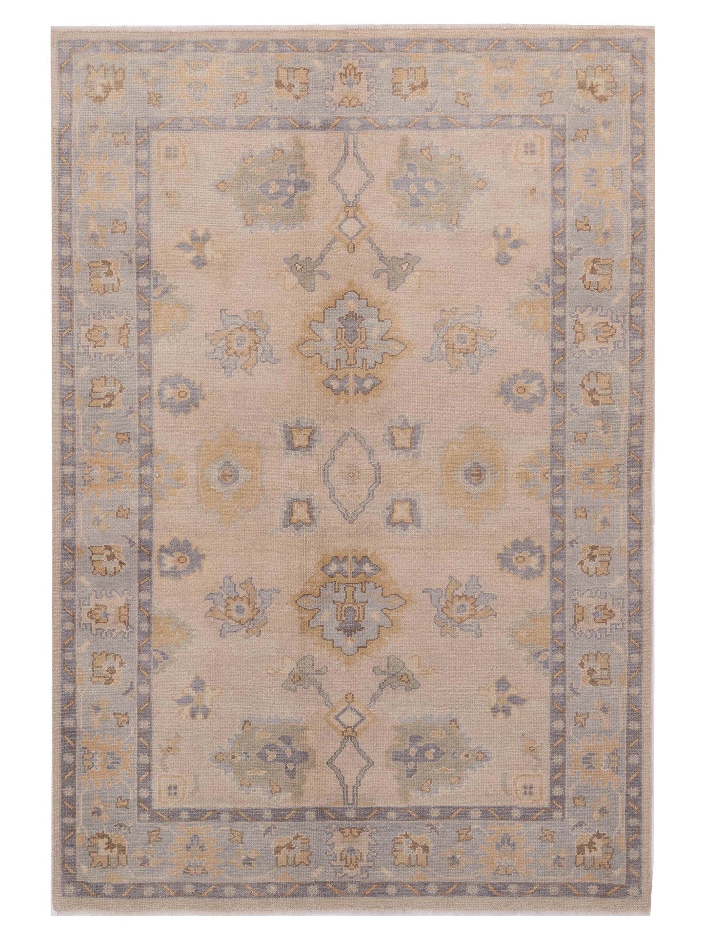 Rajpur Oushak Shah Beige Blue Traditional