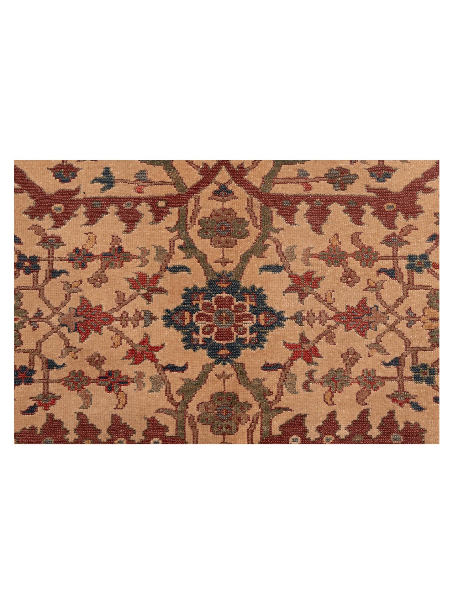 Antique Loom 121575 Ivory Red 6.9x9.9 Hand Knotted Rug
