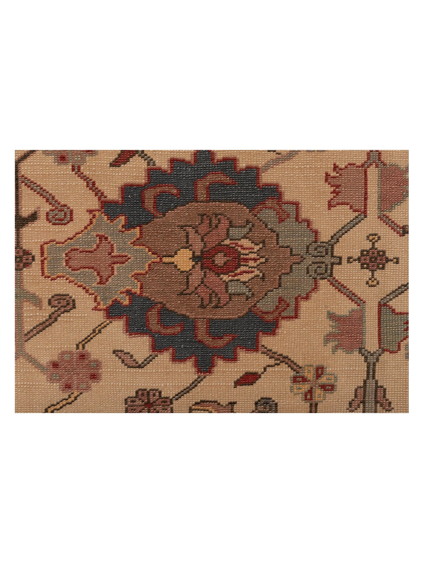 Antique Loom 121579 Beige Rust 5.8x8 Hand Knotted Rug
