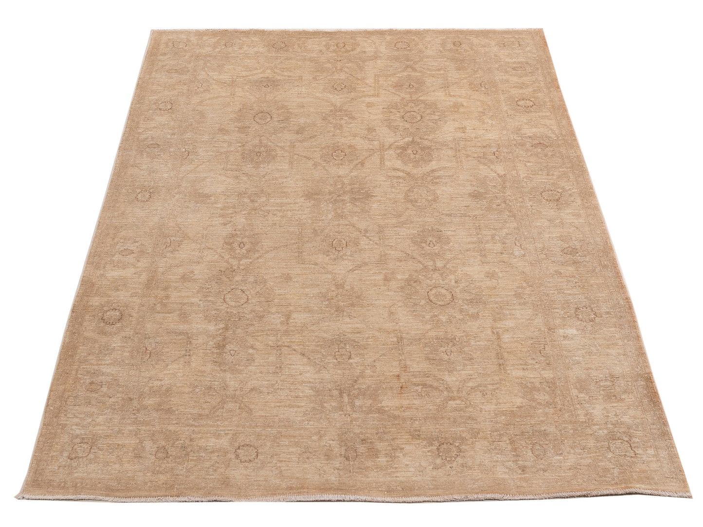 Sultan 121683 Beige Beige 5.11x9.4 Hand Knotted Rug