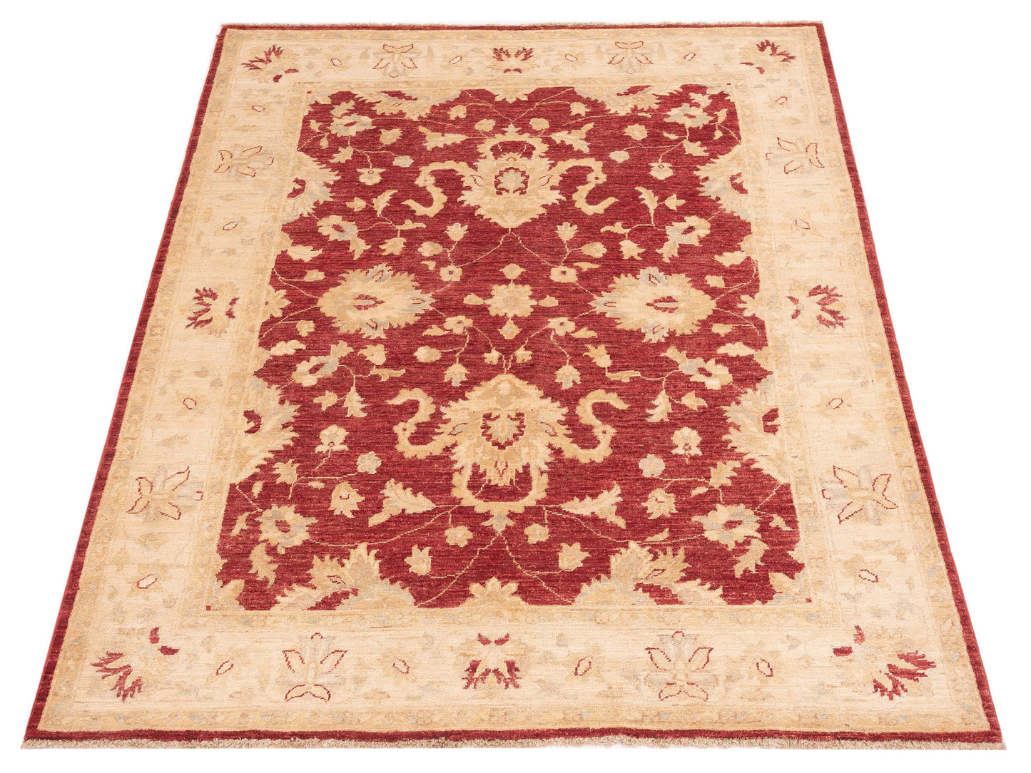 Sultan 121712 Red Ivory 4.11x6.7 Hand Knotted Rug