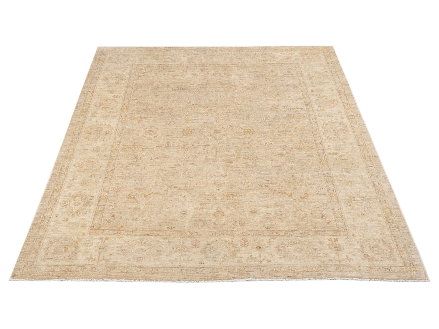 Sultan 121717 Beige Ivory 8.1x9.6 Hand Knotted Rug