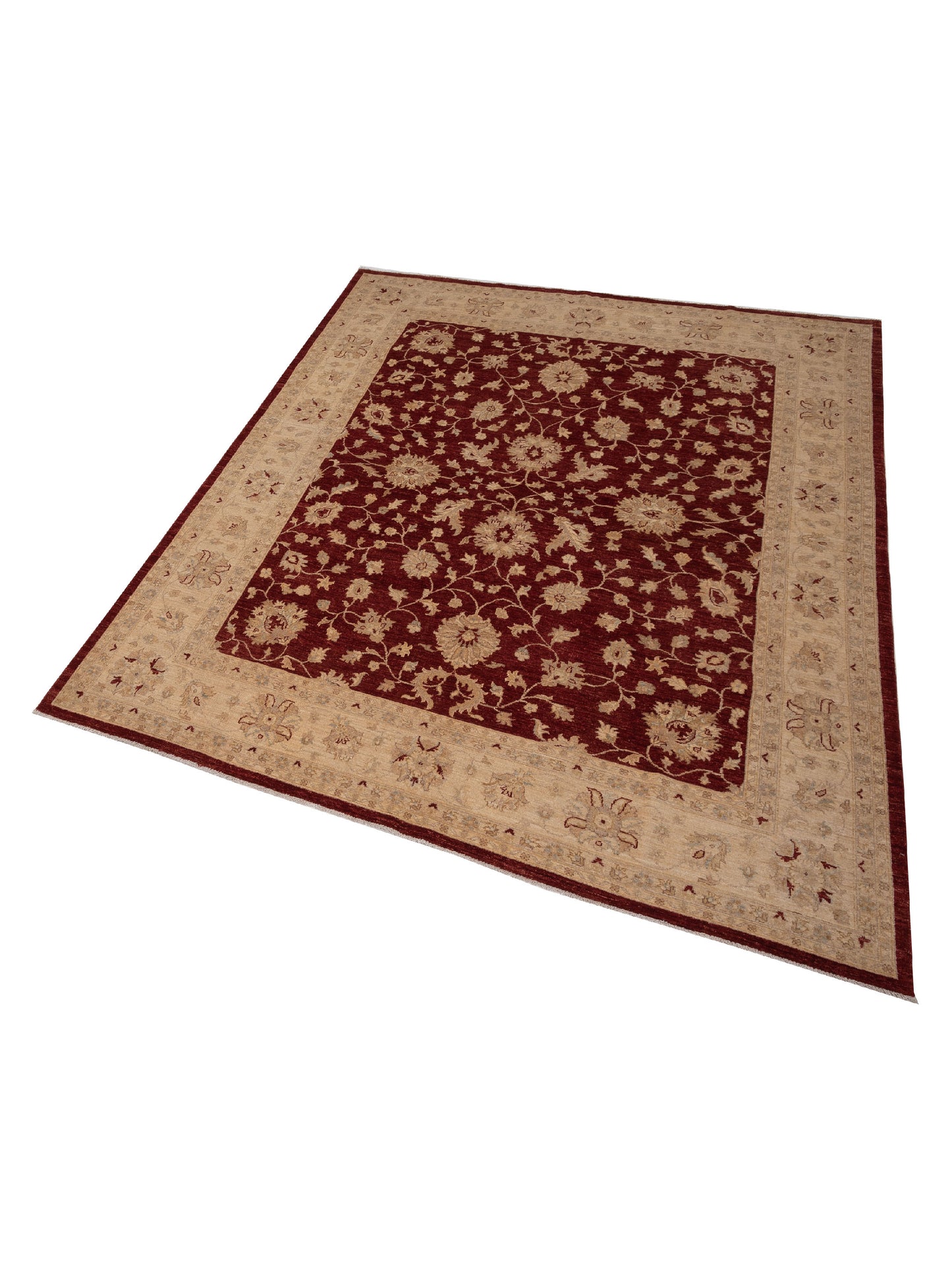 Sultan 121718 Red Ivory 7.11x10.1 Hand Knotted Rug