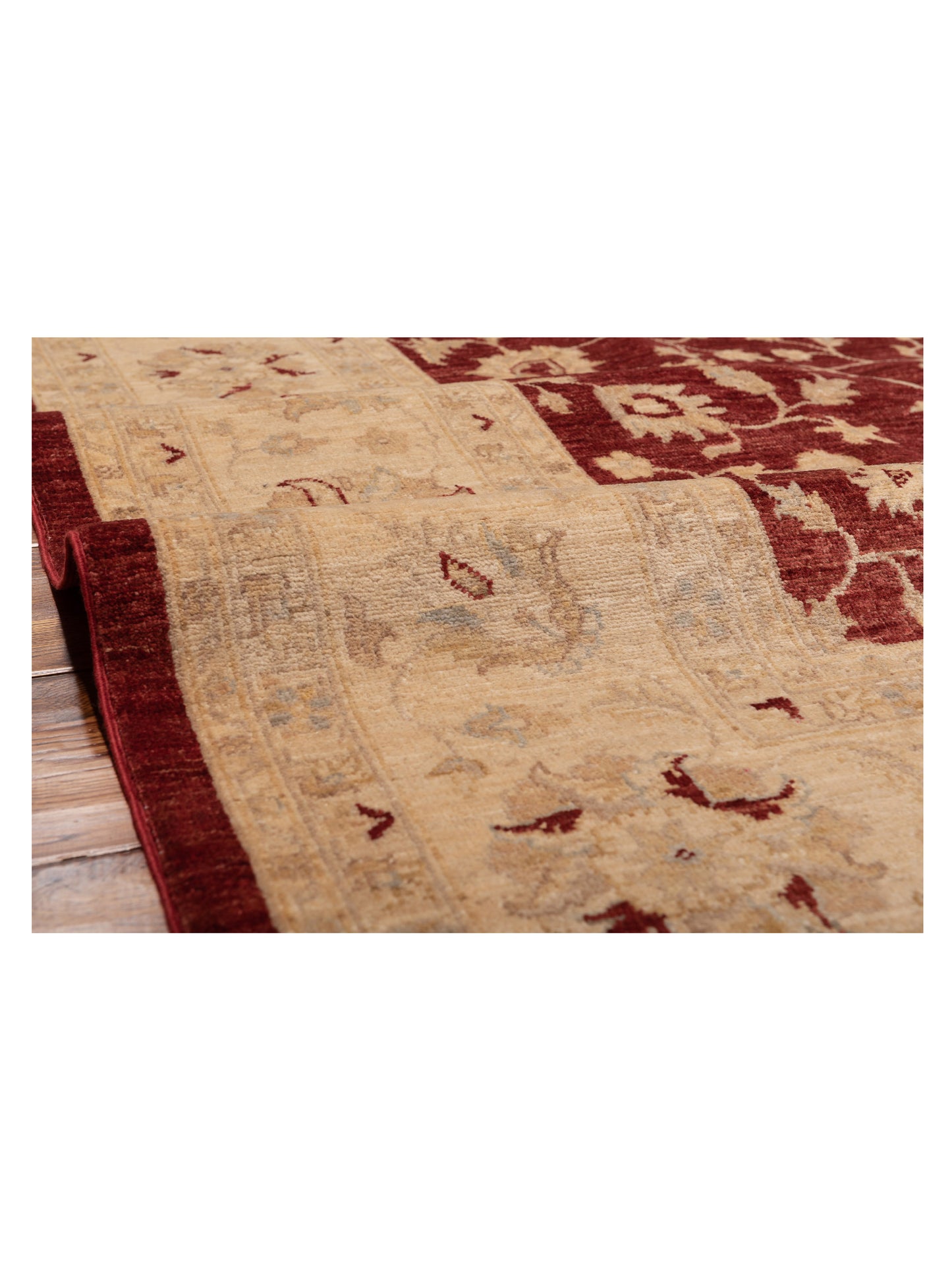 Sultan 121718 Red Ivory 7.11x10.1 Hand Knotted Rug