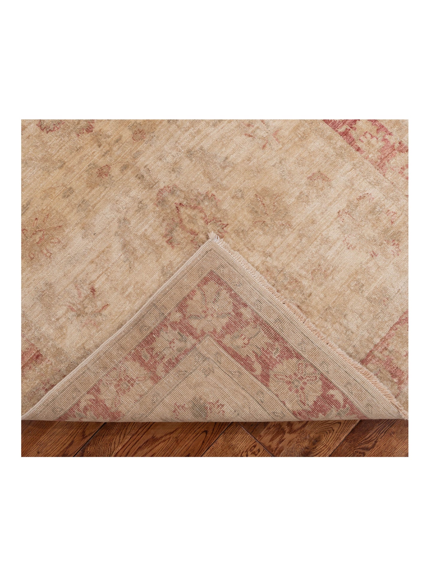 Sultan 121725 Ivory Red 3.9x5.11 Hand Knotted Rug