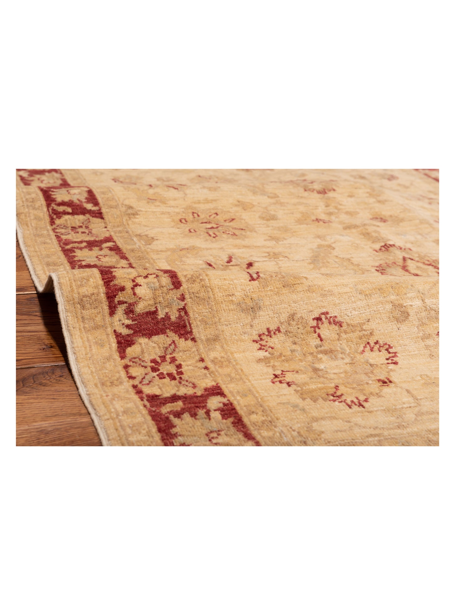 Sultan 121725 Ivory Red 3.9x5.11 Hand Knotted Rug