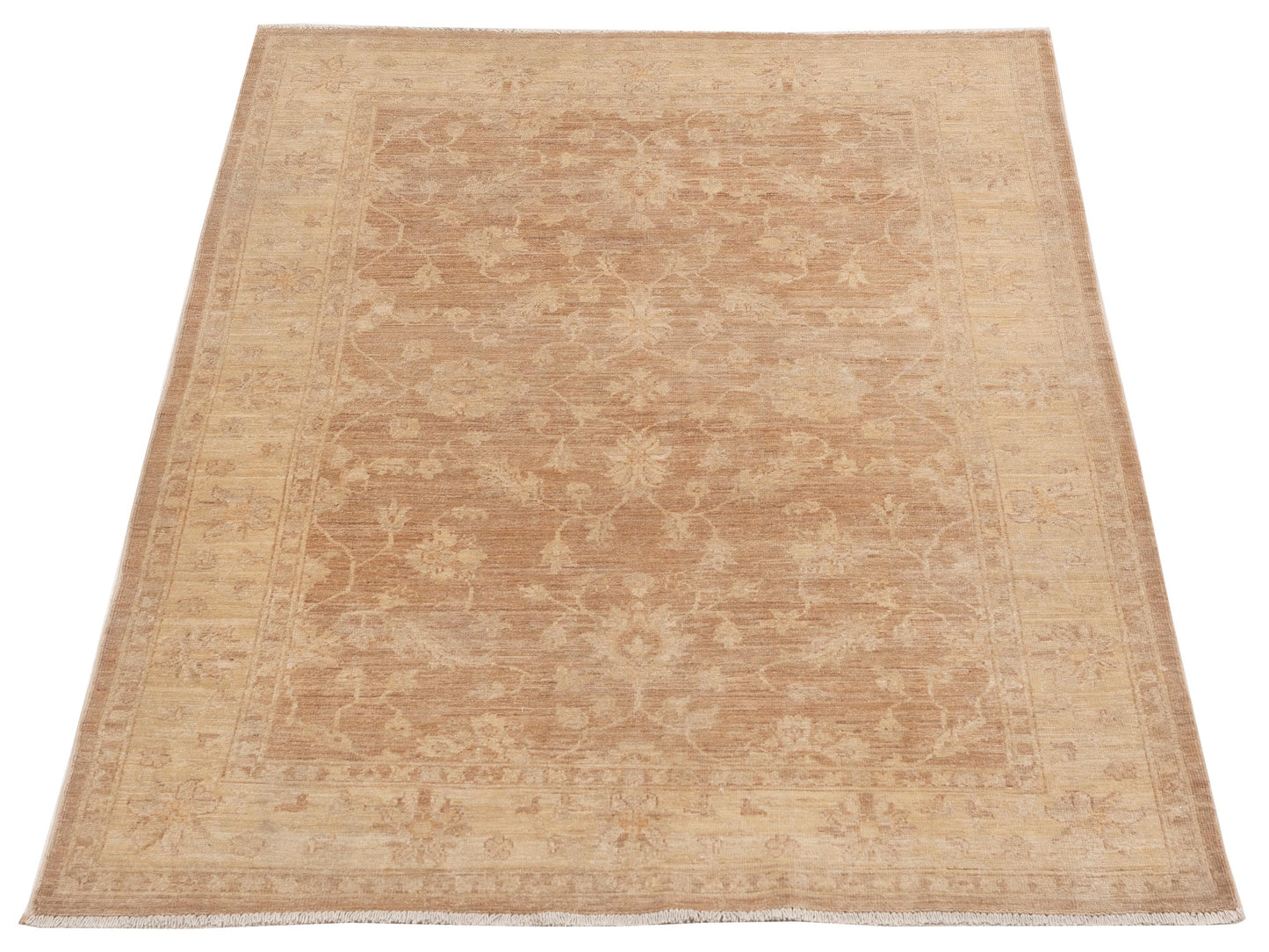 Sultan 121729 Brown Beige 4.8x6.8 Hand Knotted Rug