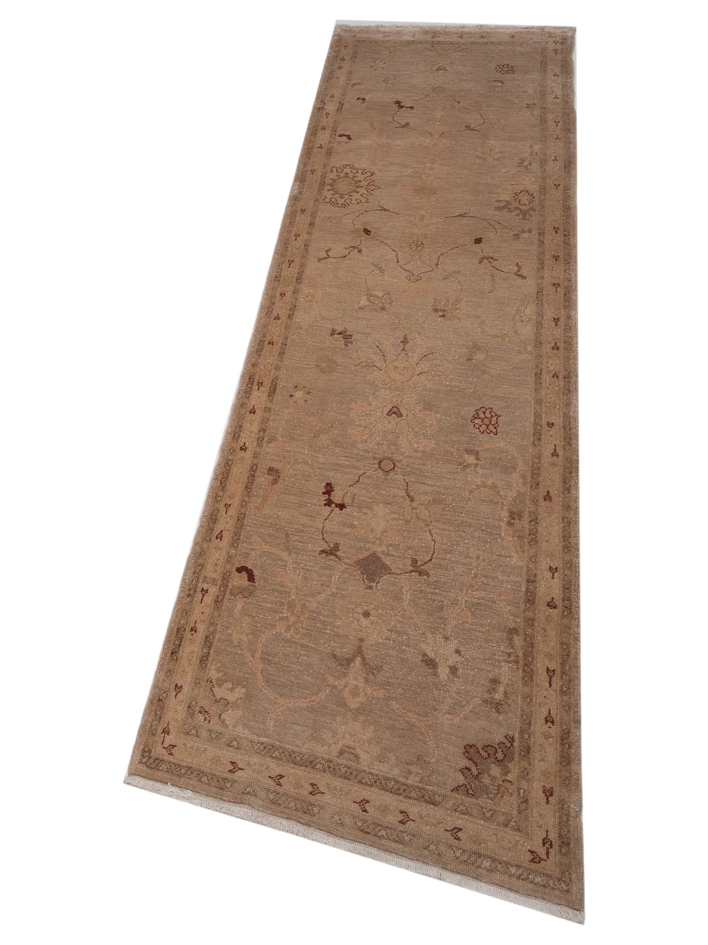 Turkish Elvan 121936 Silver Beige 3x11.9 Hand Knotted Rug