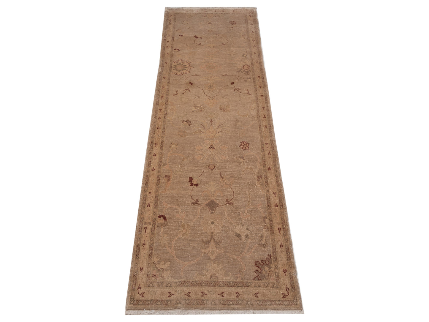 Turkish Elvan 121936 Silver Beige 3x11.9 Hand Knotted Rug