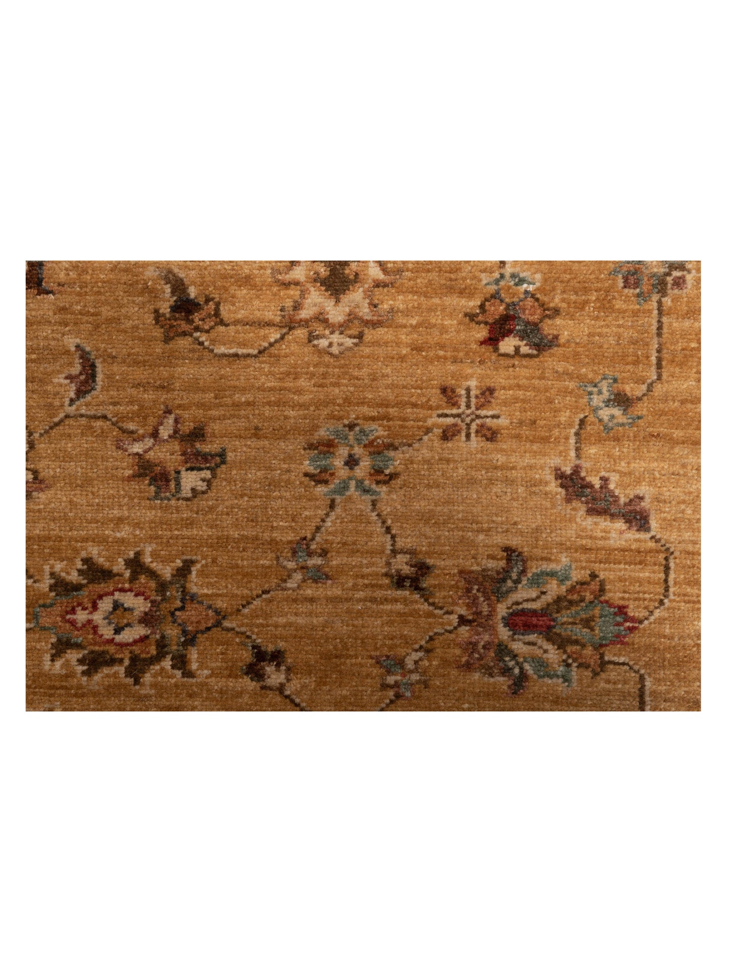 Turkish Elvan 121957 Gold Ivory 2.7x9 Hand Knotted Rug