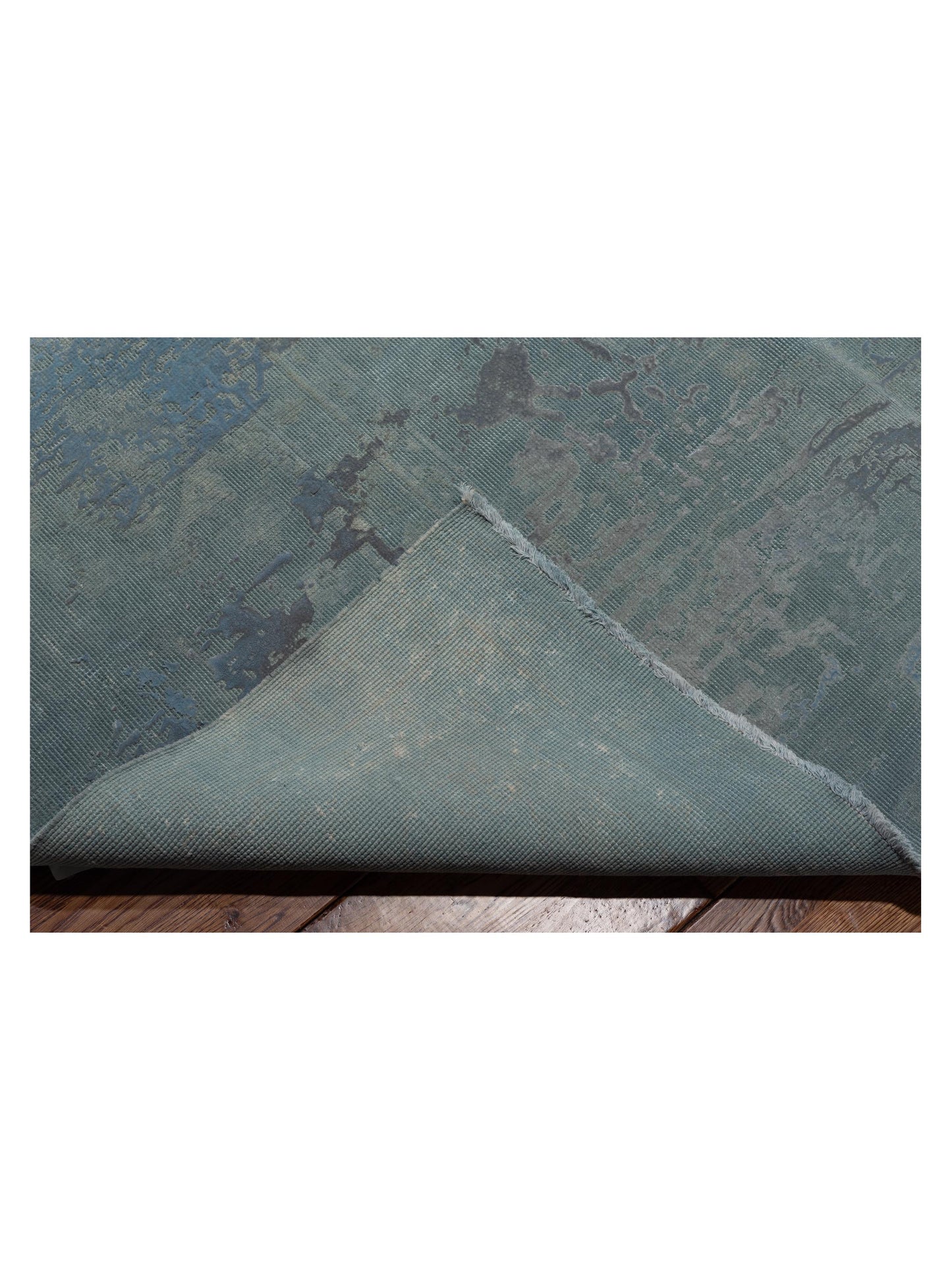 Vintage 122000 Light Blue 12x16.11 Hand Knotted Rug