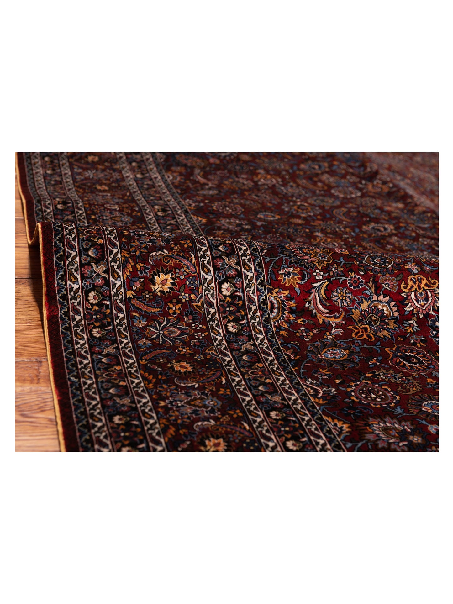 Pure Silk 122078 Red Red 4.1x6.1 Hand Knotted Rug