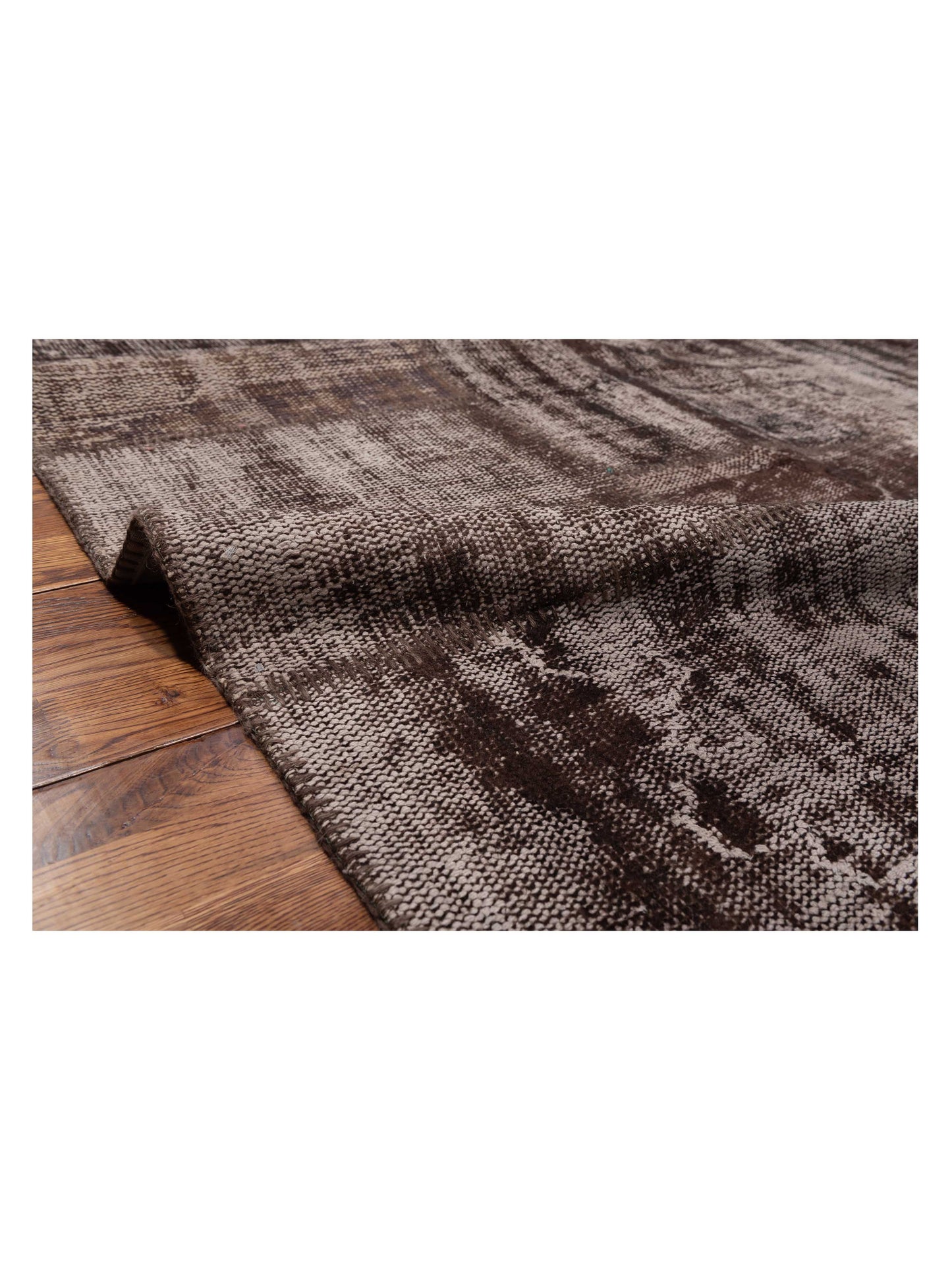 Turkish Vestige Patchwork 122133 Brown 9x12 Hand Knotted Rug