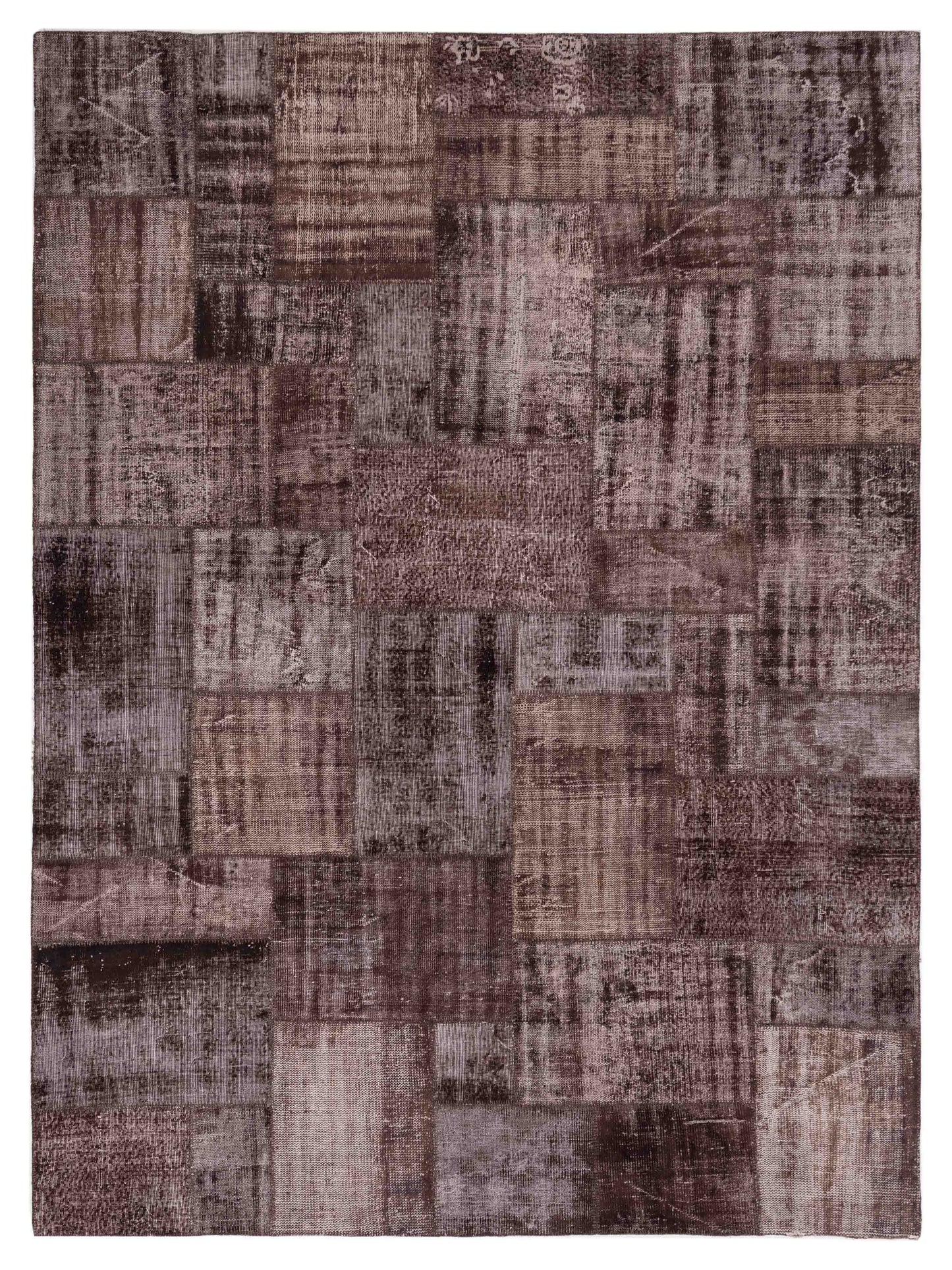 Pasha Turkish Vestige Patchwork Brown Contemporary