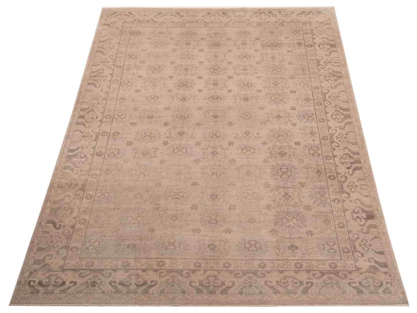 Evren 122175 Gray Silver 9x12 Hand Knotted Rug