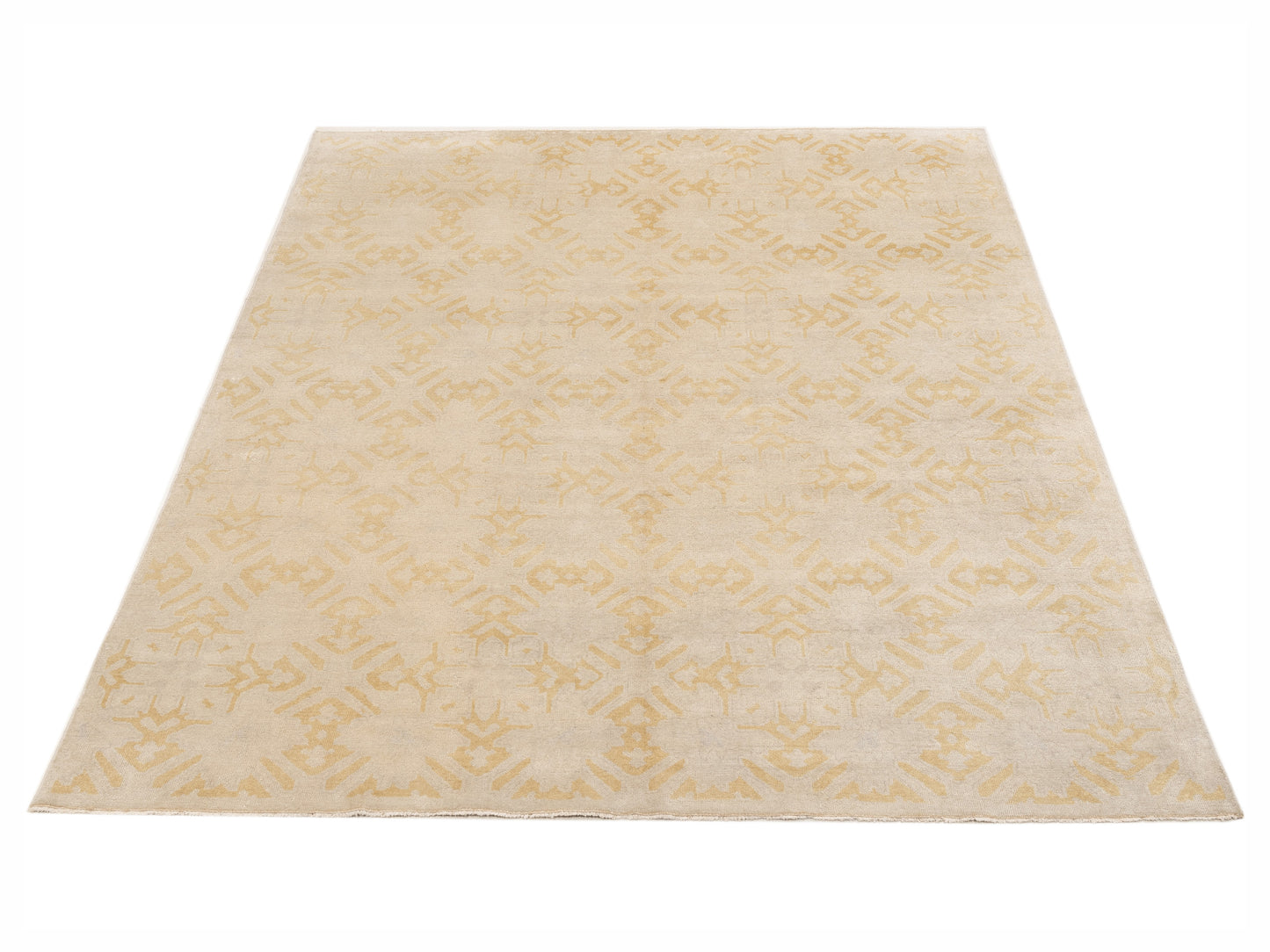 Evren 122179 Beige Gold 8x10 Hand Knotted Rug