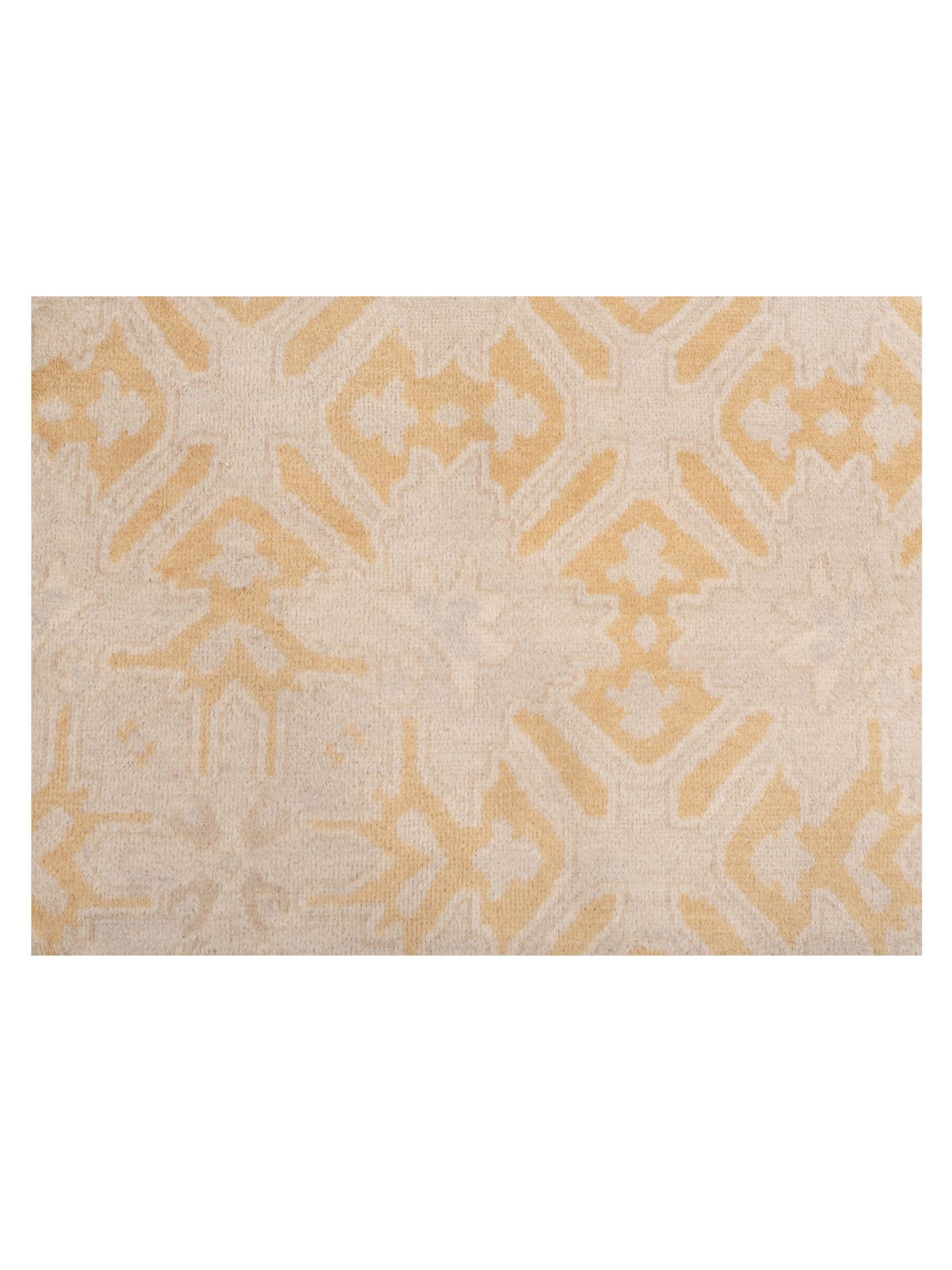 Evren 122198 Beige Gold 6.7x8.2 Hand Knotted Rug