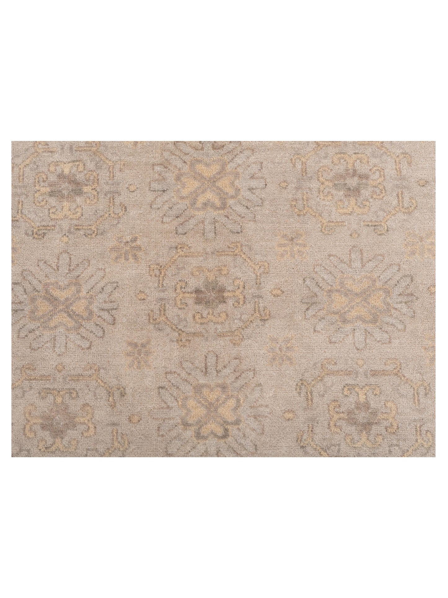 Evren 122215 Gray Beige 6.7x8.2 Hand Knotted Rug