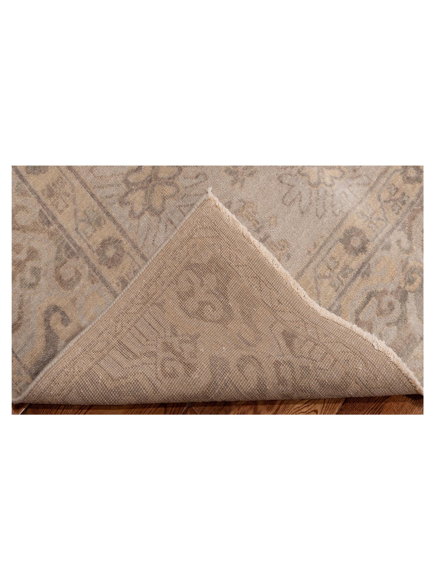 Evren 122215 Gray Beige 6.7x8.2 Hand Knotted Rug