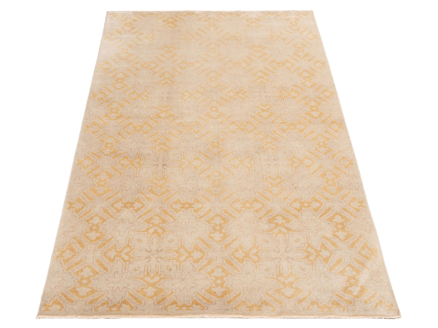 Evren 122218 Beige Gold 5x8 Hand Knotted Rug