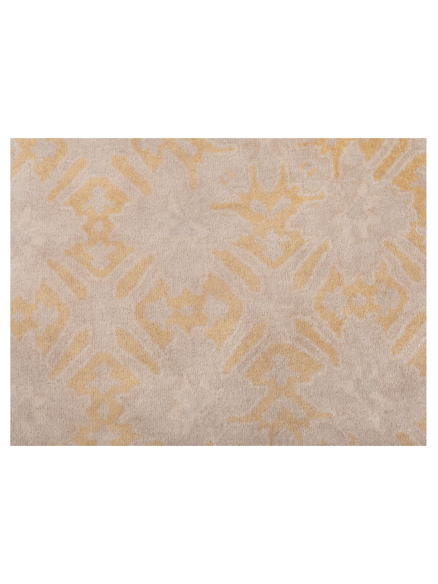 Evren 122219 Beige Gold 6.7x6.7 Hand Knotted Rug