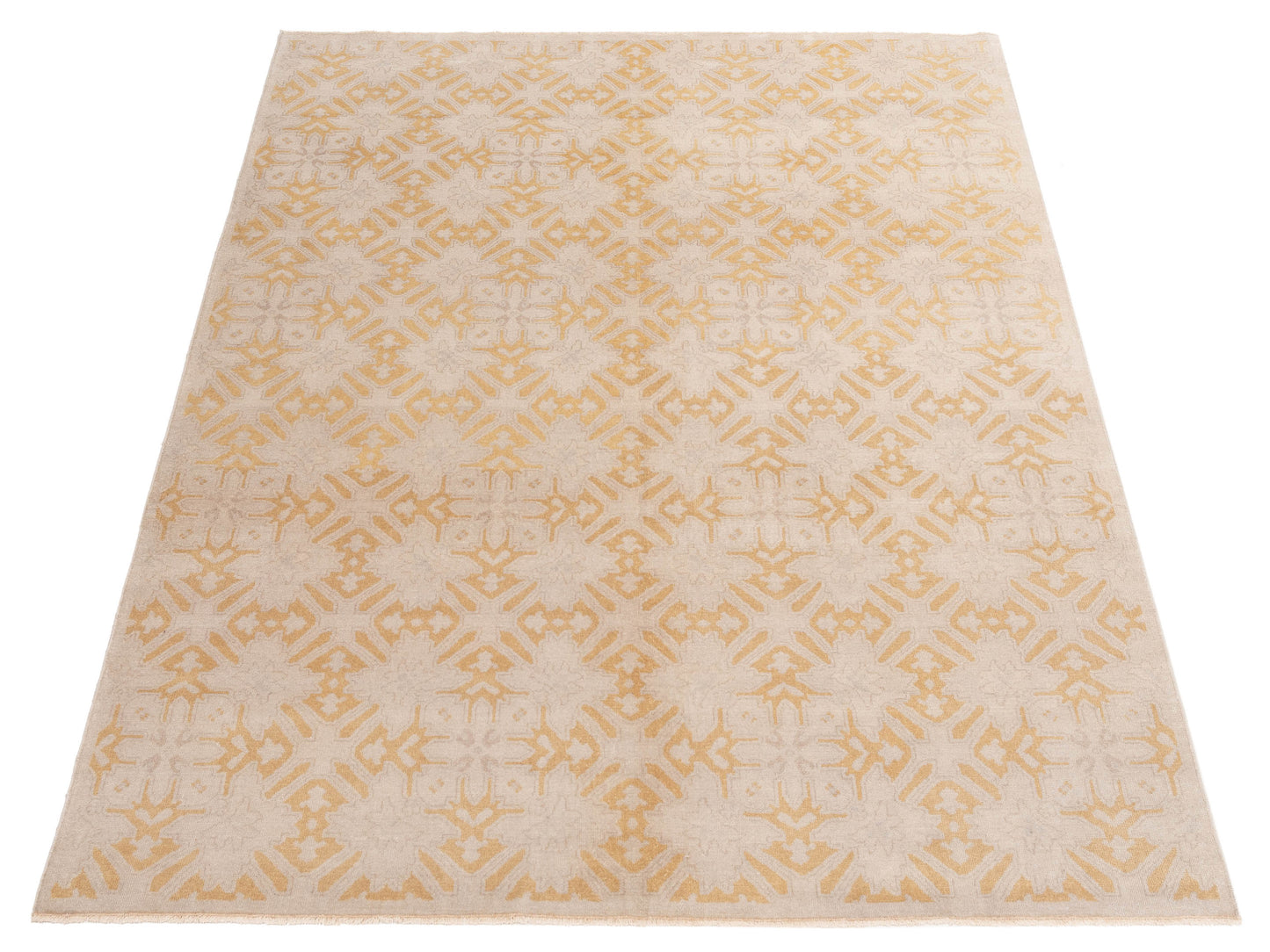 Evren 122222 Silver Gold 8x10 Hand Knotted Rug