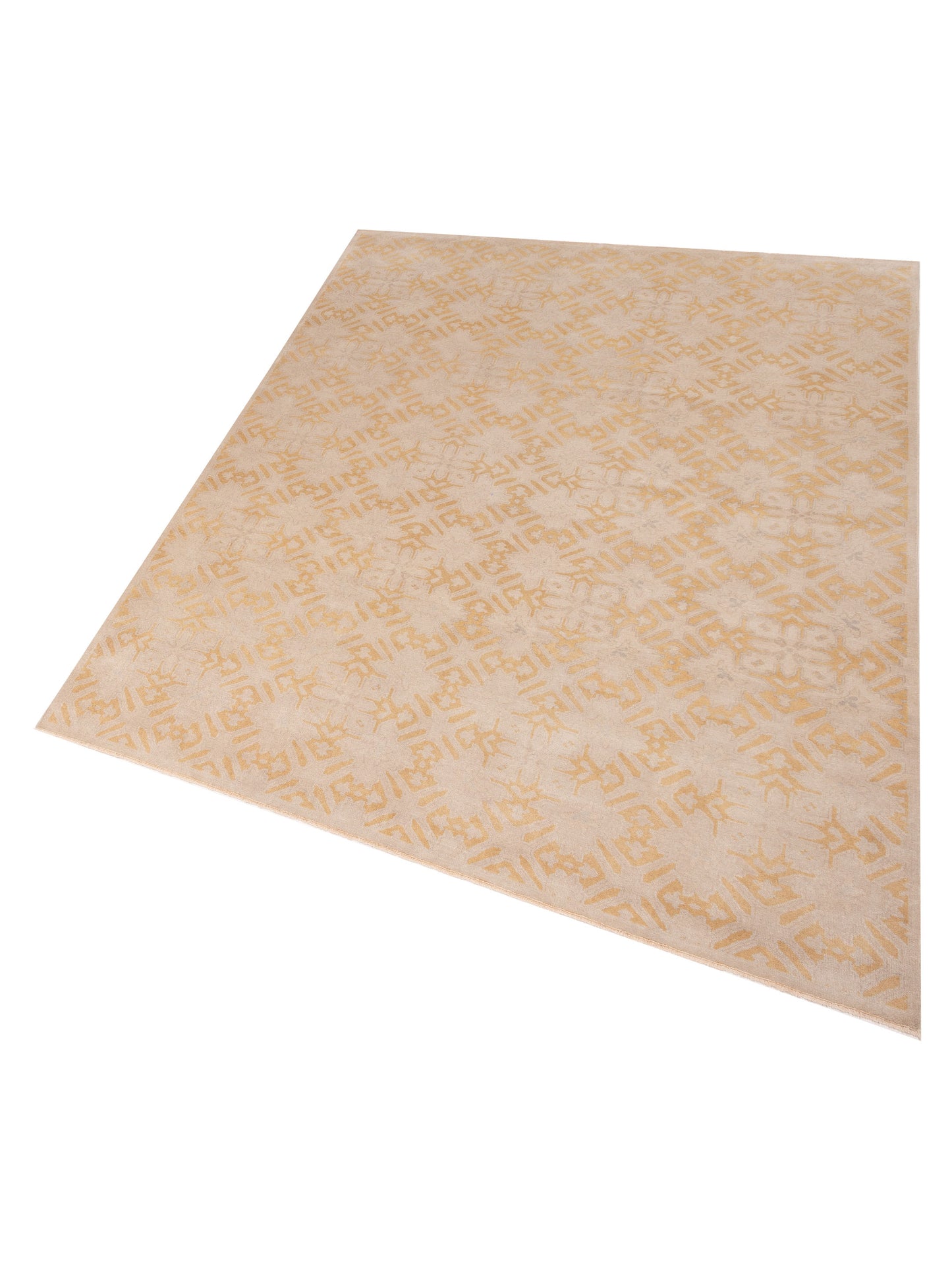 Evren 122224 Silver Gold 9x12 Hand Knotted Rug