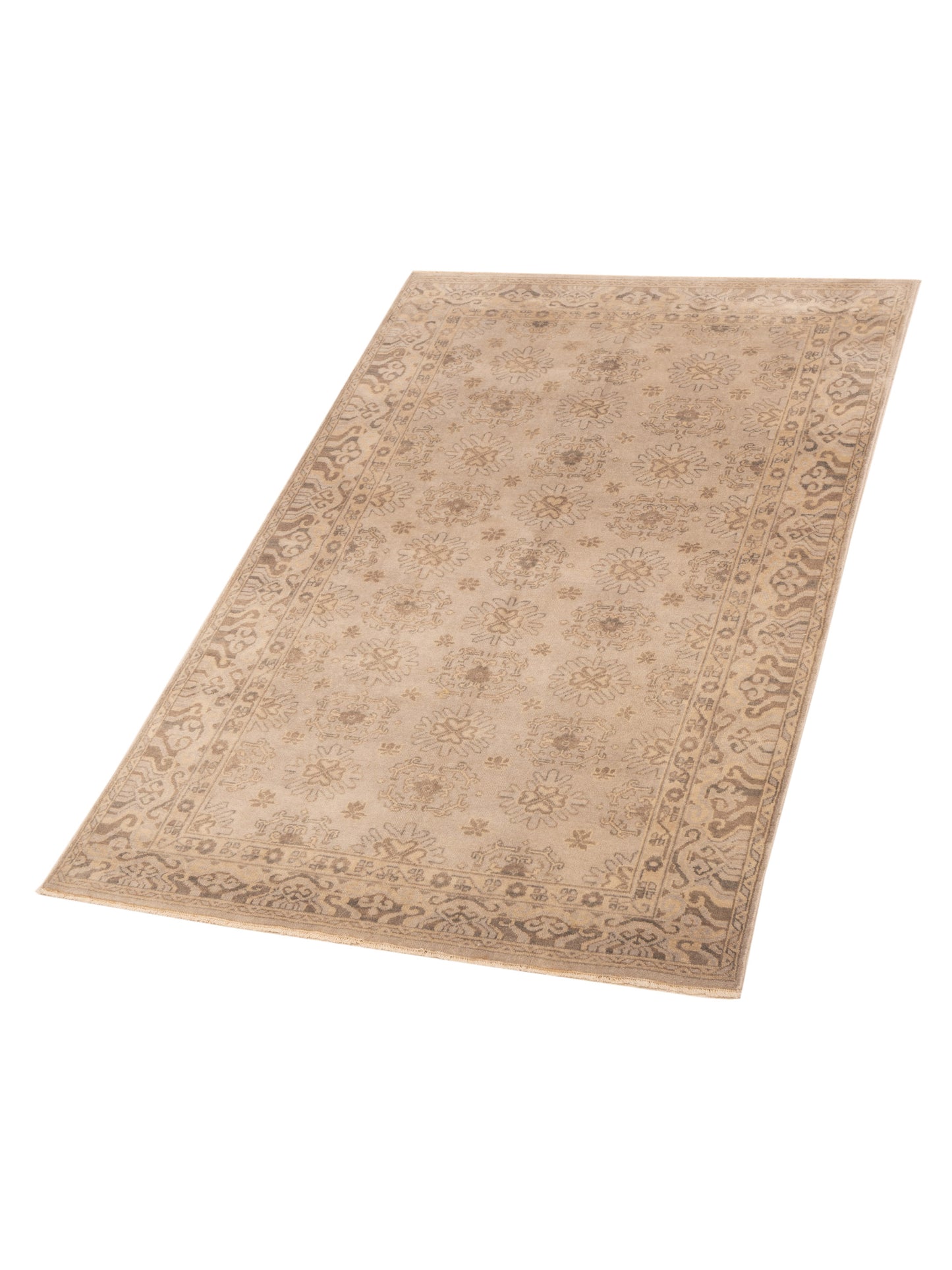 Evren 122231 Silver Silver 5x8 Hand Knotted Rug