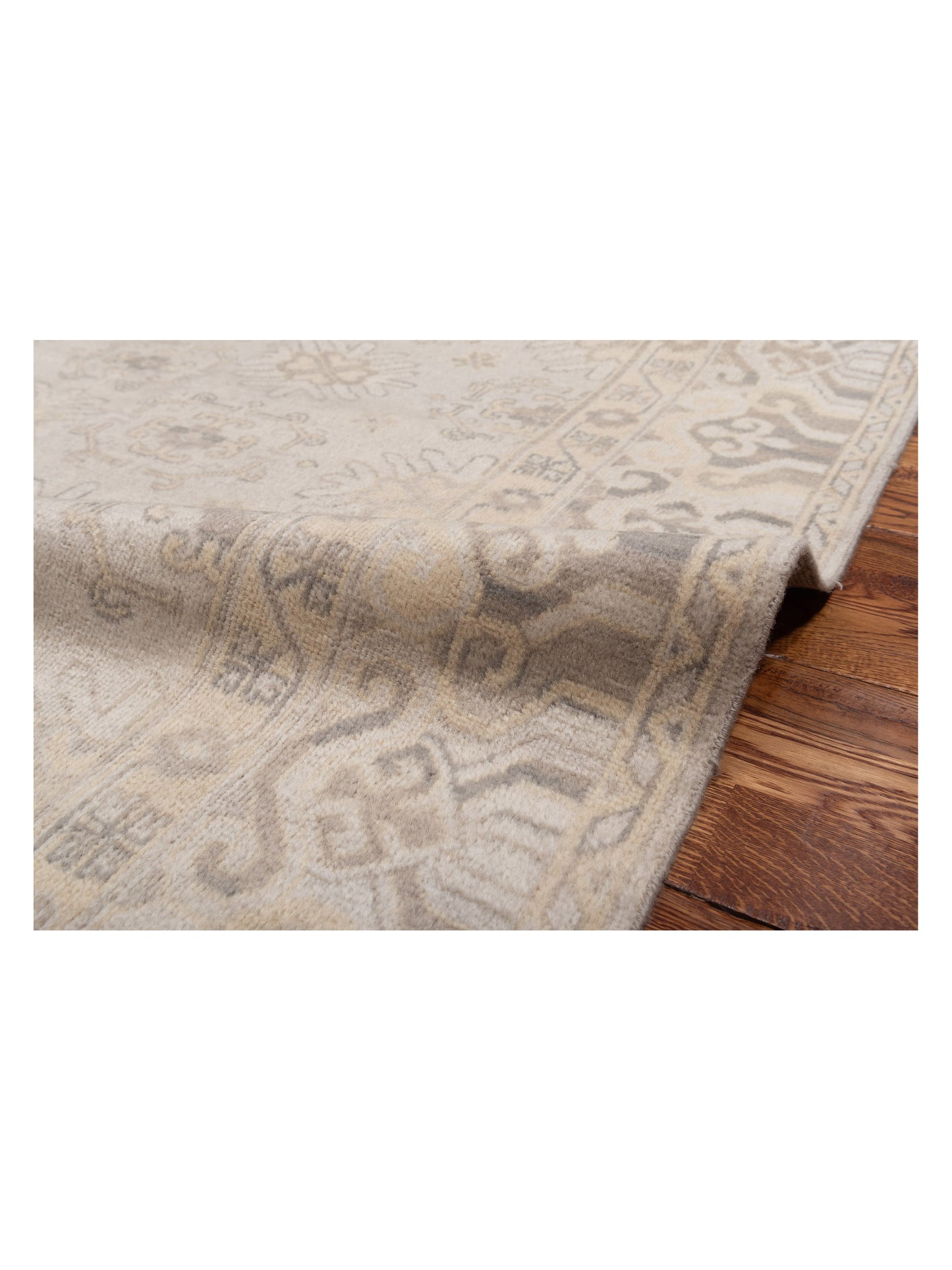 Evren 122235 Silver Beige 6x9 Hand Knotted Rug